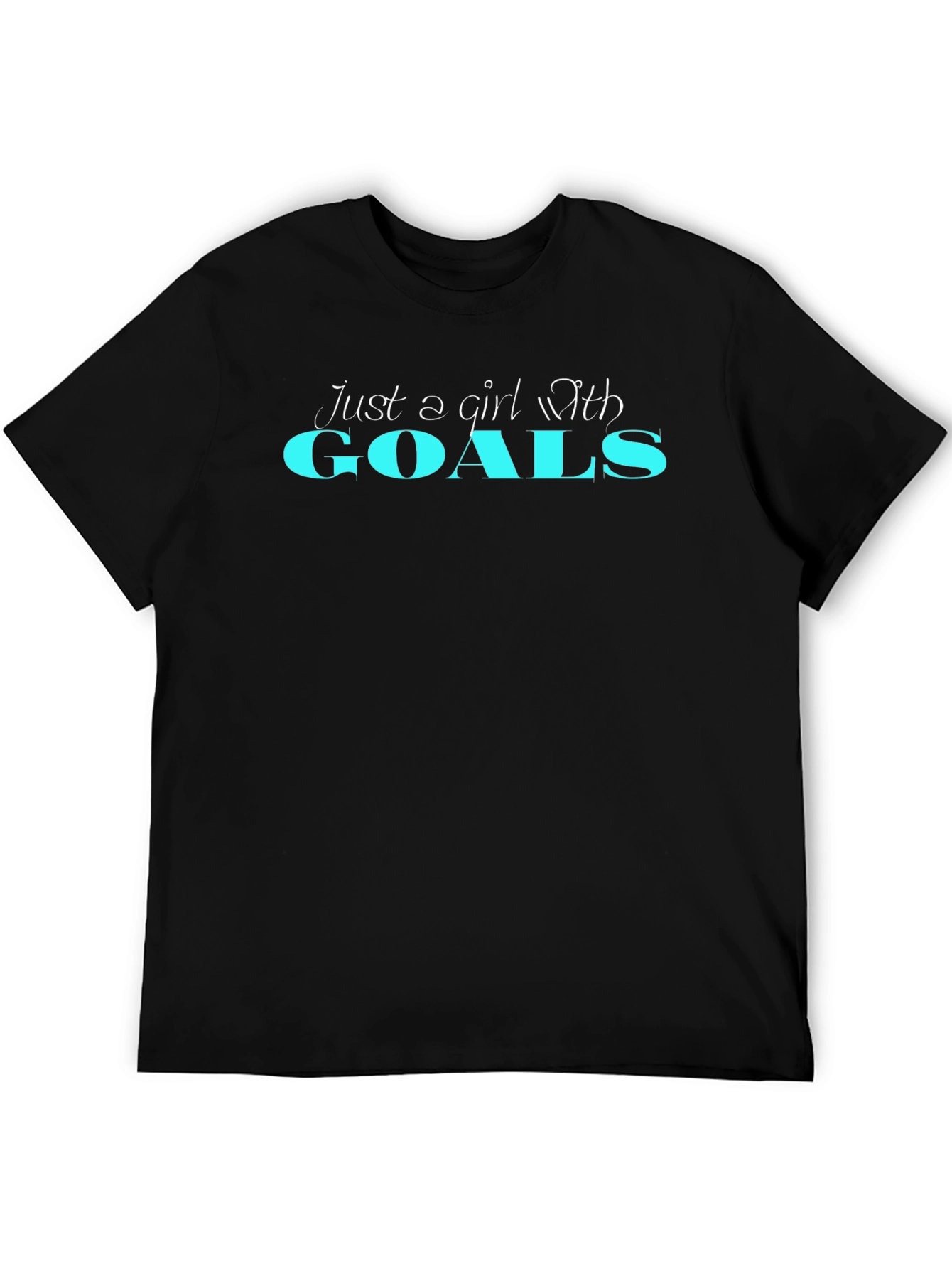Girl With Goals Graphic Tee - Black