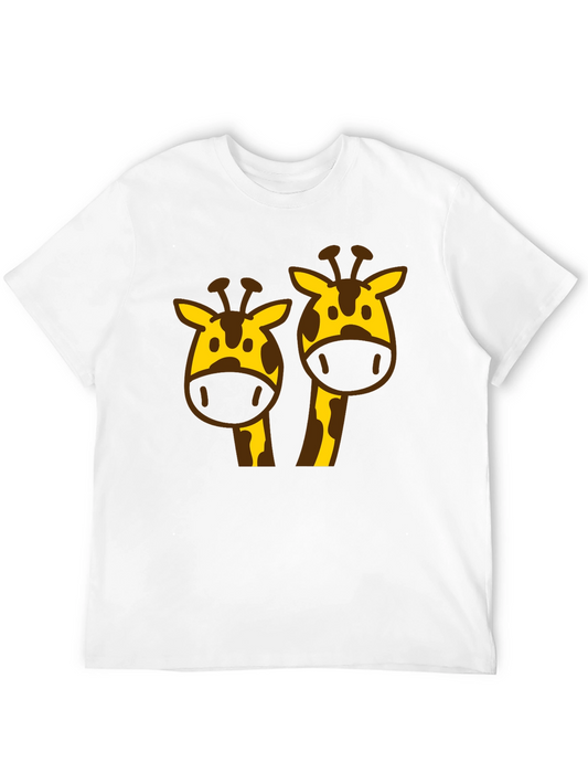 Giraffe Graphic Tee - Black Cotton Blend