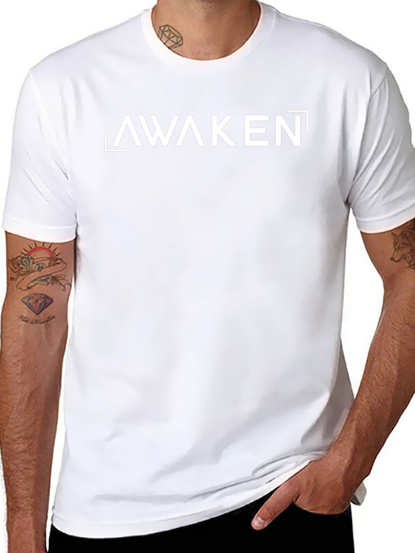 Awaken Graphic Print Black T-Shirt