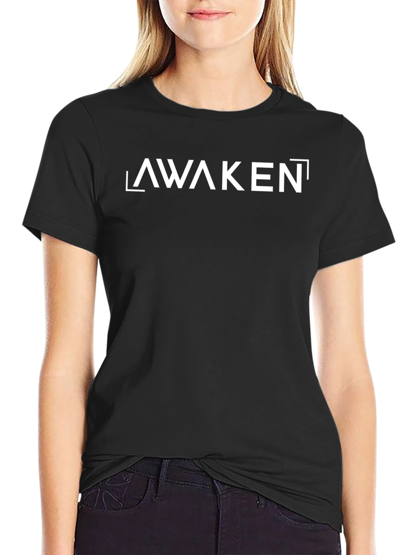 Awaken Graphic Print Black T-Shirt