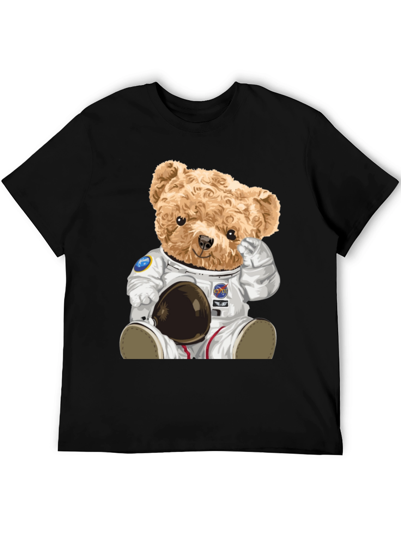 Astronaut Teddy Bear Graphic T-Shirt