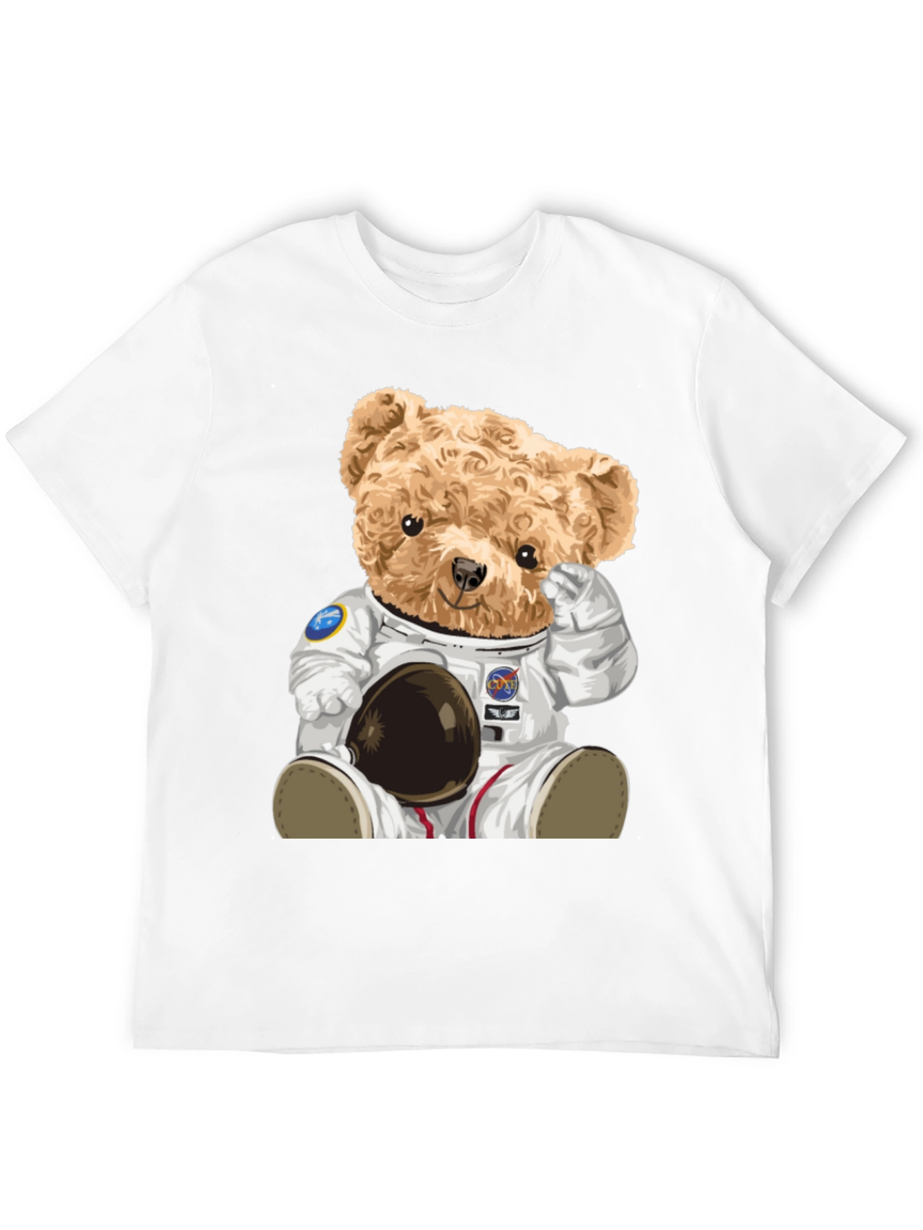 Astronaut Teddy Bear Graphic T-Shirt