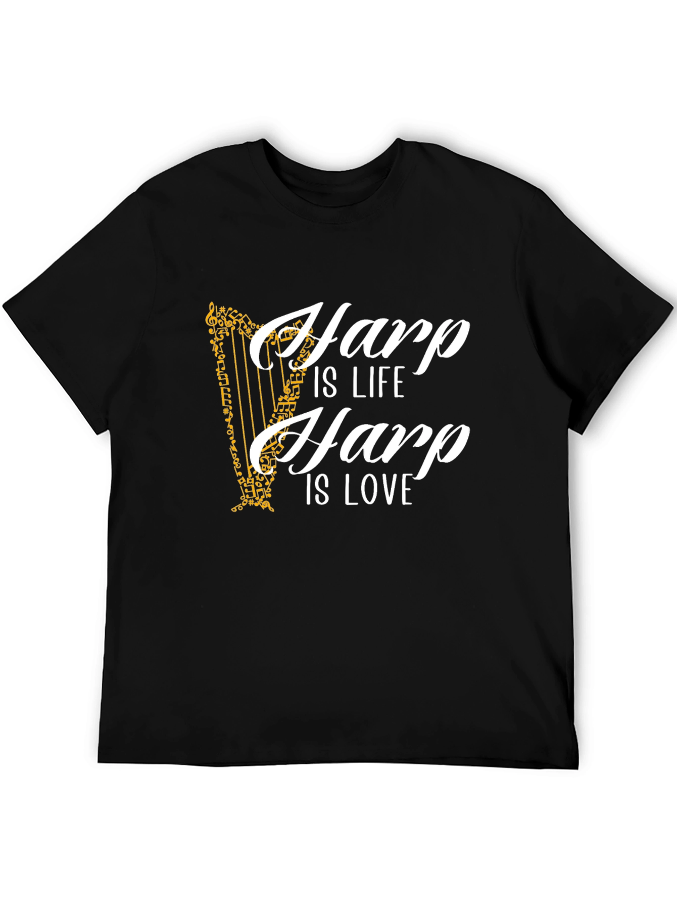 Harp Is Life Is Love Graphic Tee