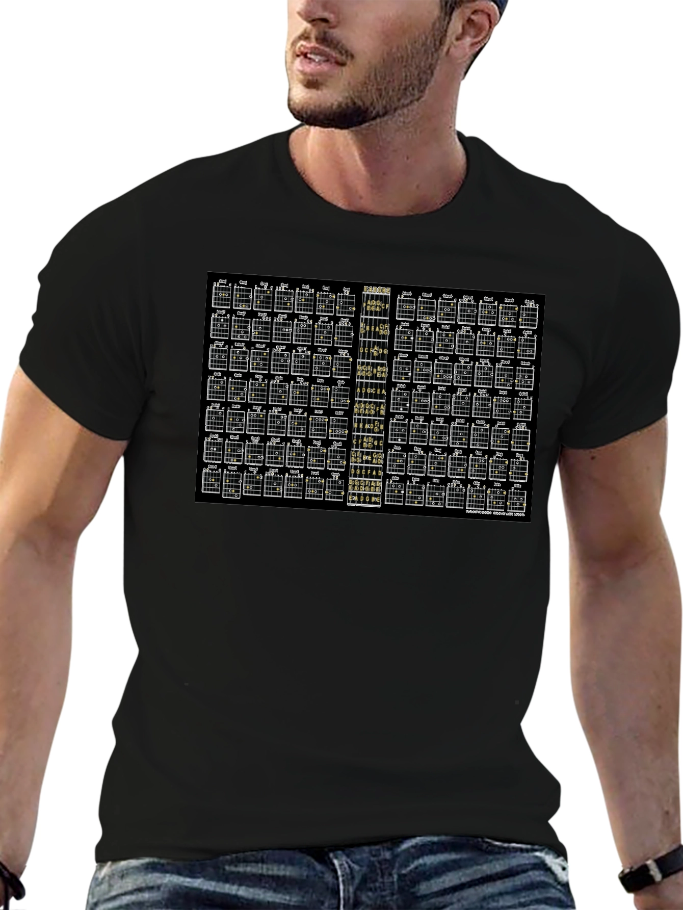 Guitar Chord Chart T-Shirt - Music Lover Gift