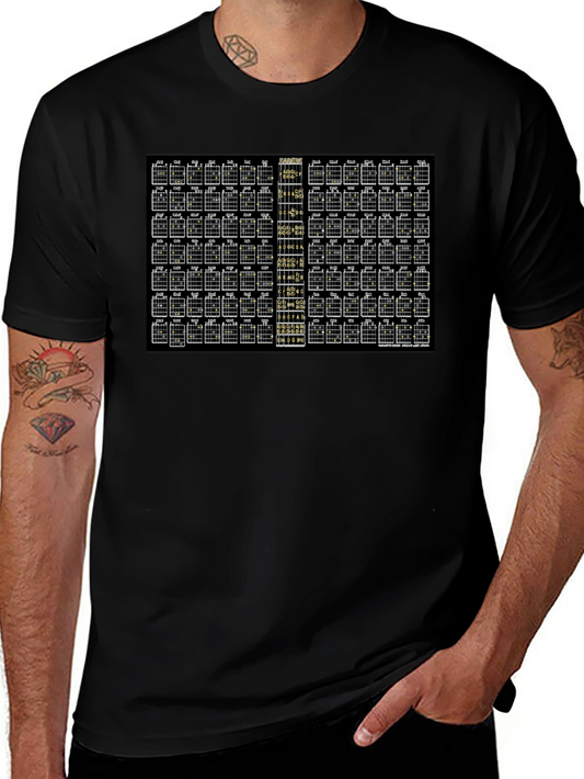 Guitar Chord Chart T-Shirt - Music Lover Gift