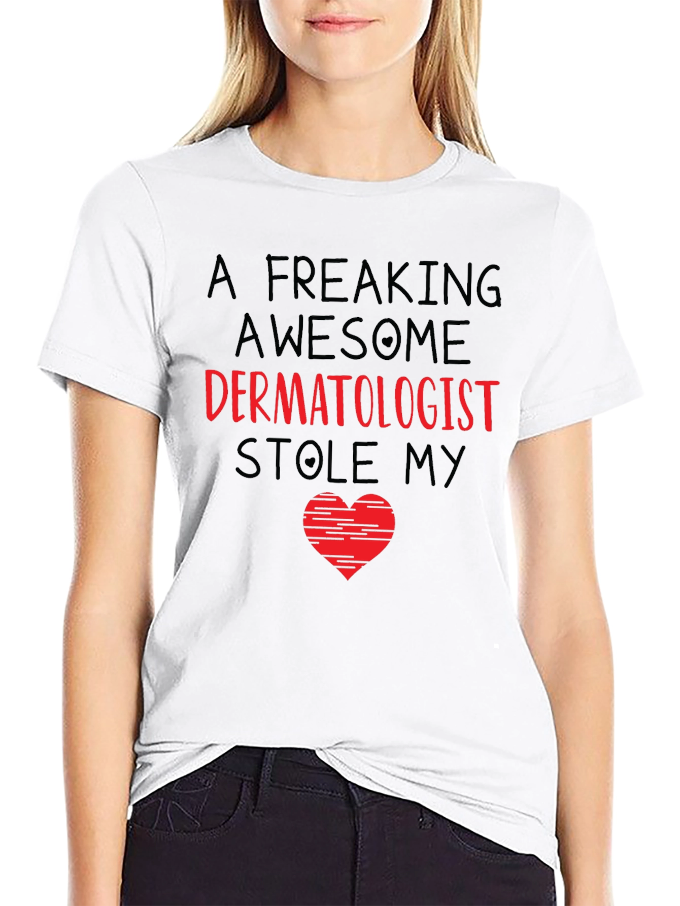Awesome Dermatologist Heart Graphic T-Shirt