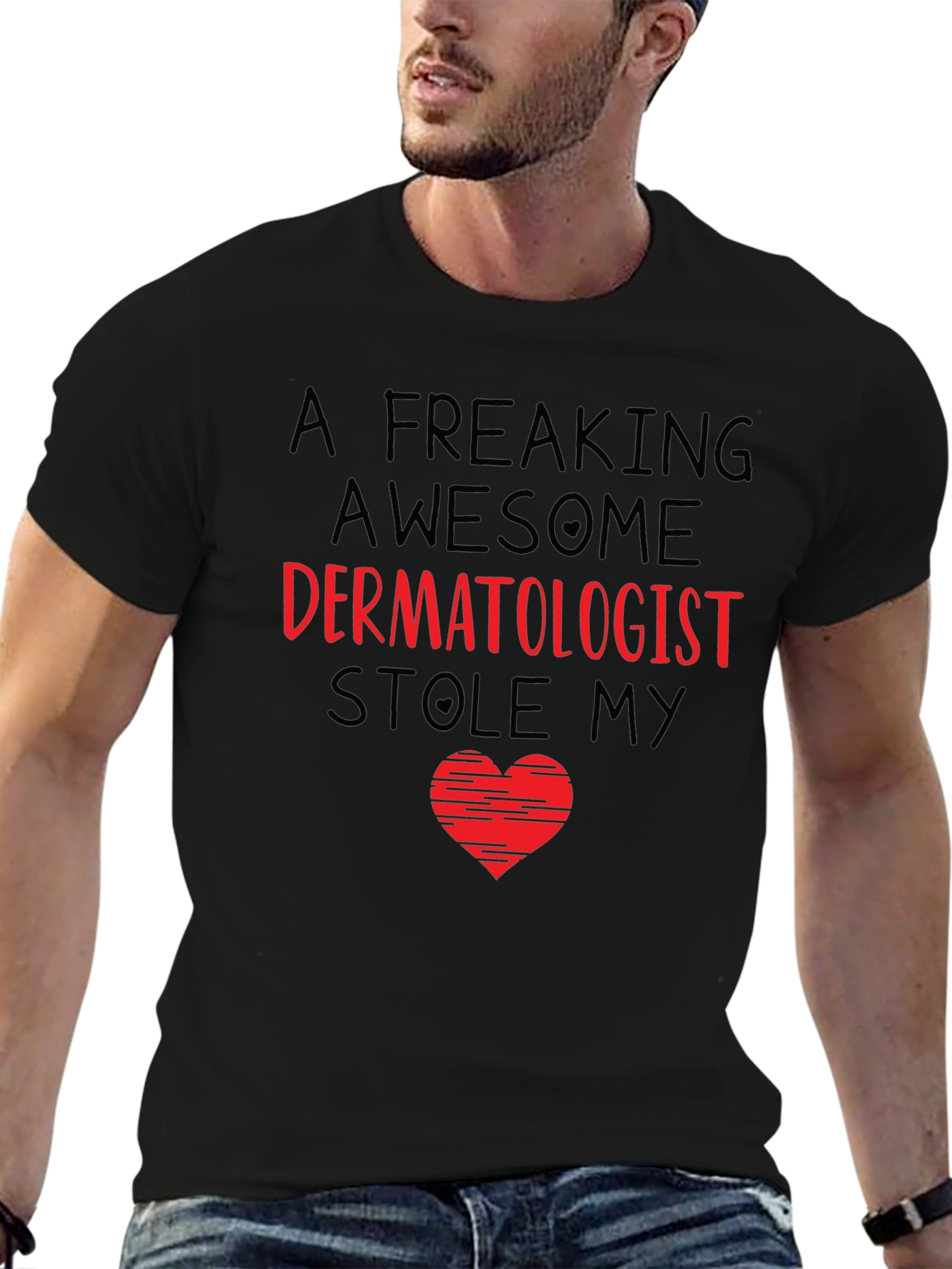 Awesome Dermatologist Heart Graphic T-Shirt
