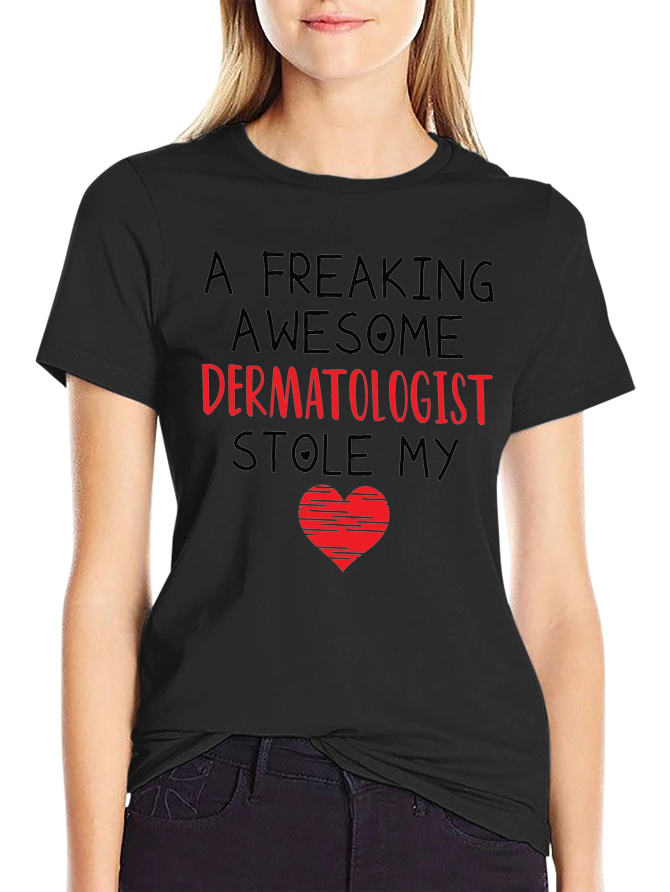 Awesome Dermatologist Heart Graphic T-Shirt