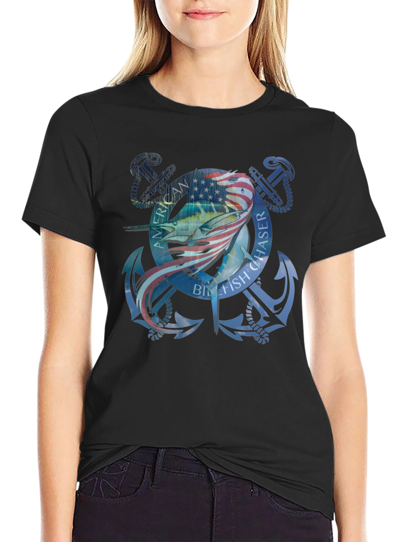 American Big Fish Chaser Graphic Tee