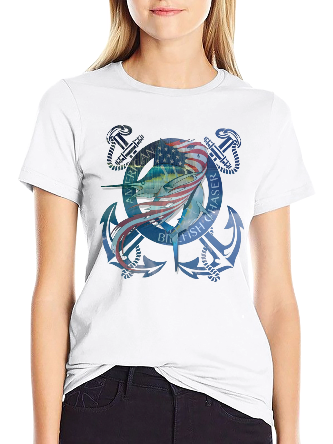 American Big Fish Chaser Graphic Tee