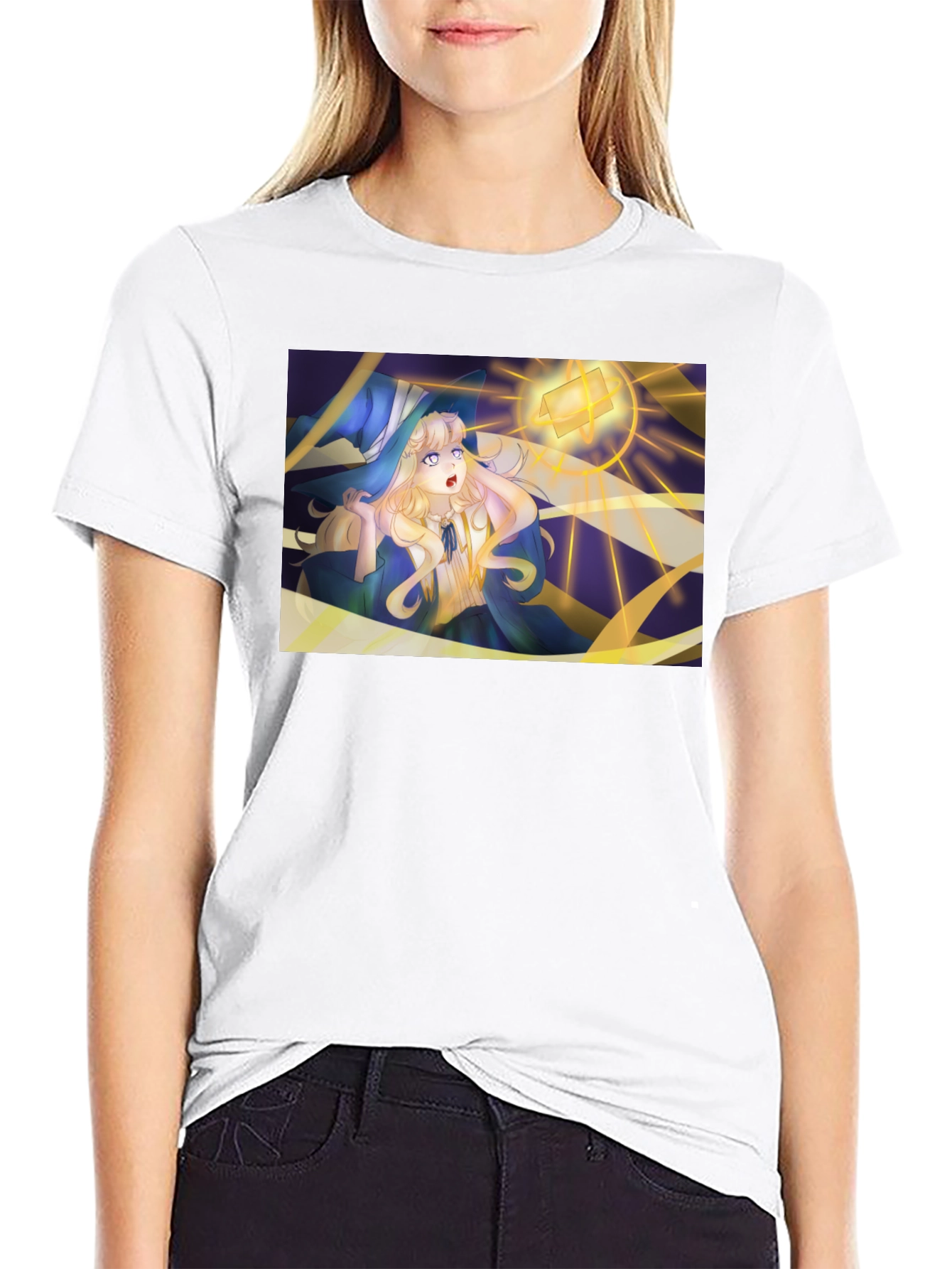 Anime Witch Graphic Tee - Stylish Comfort