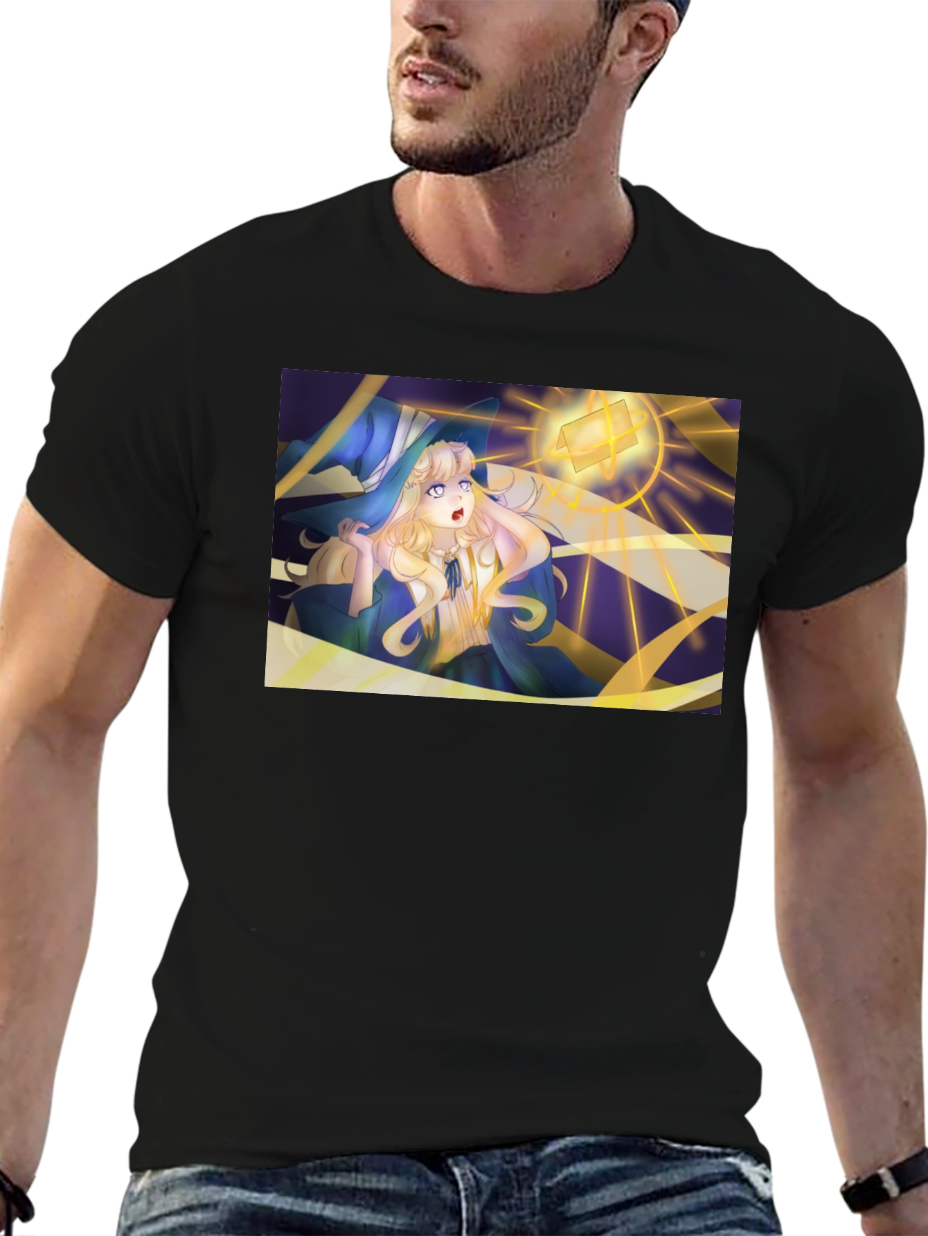 Anime Witch Graphic Tee - Stylish Comfort