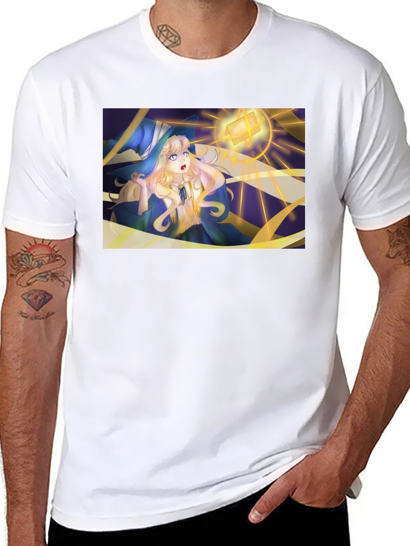 Anime Witch Graphic Tee - Stylish Comfort
