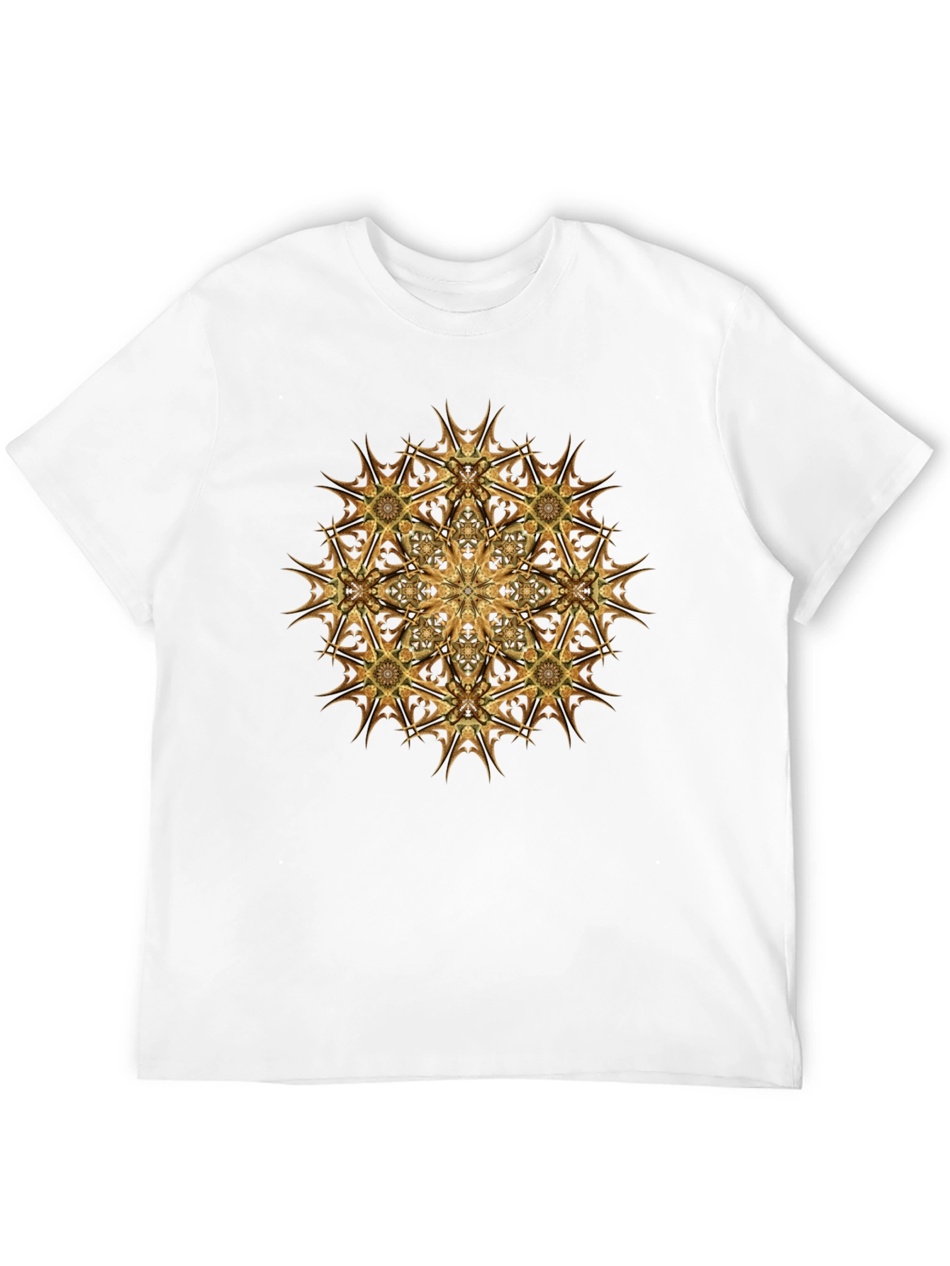 Golden Mandala Graphic Black T-Shirt