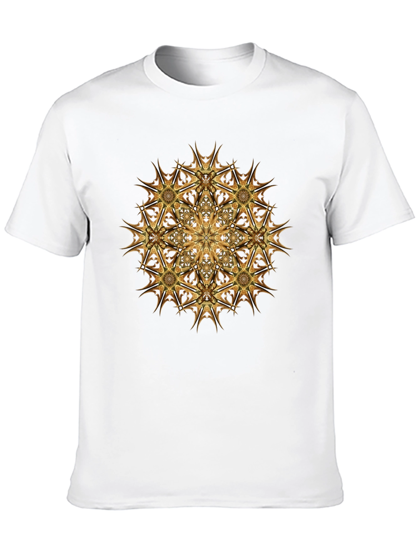 Golden Mandala Graphic Black T-Shirt
