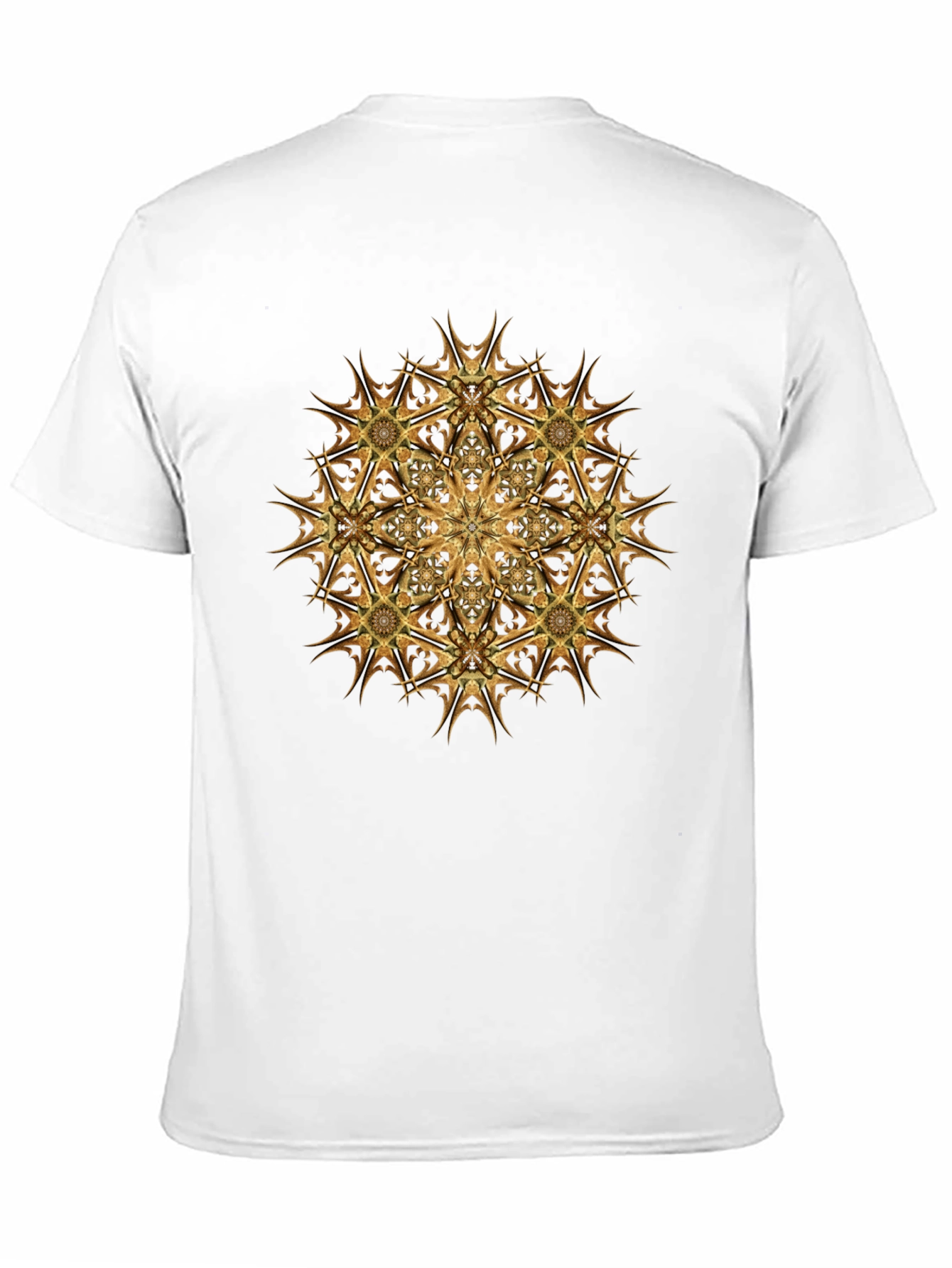 Golden Mandala Graphic Black T-Shirt