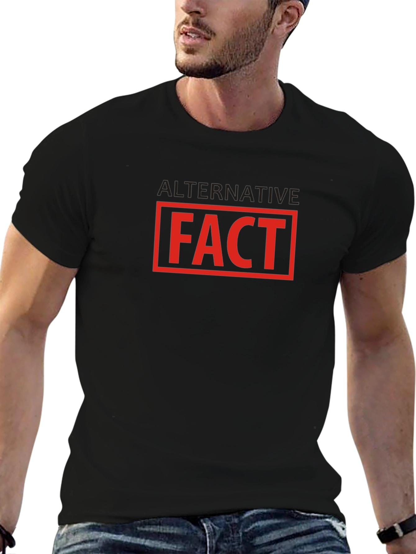 Alternative Fact T-Shirt - Black Crew Neck Tee