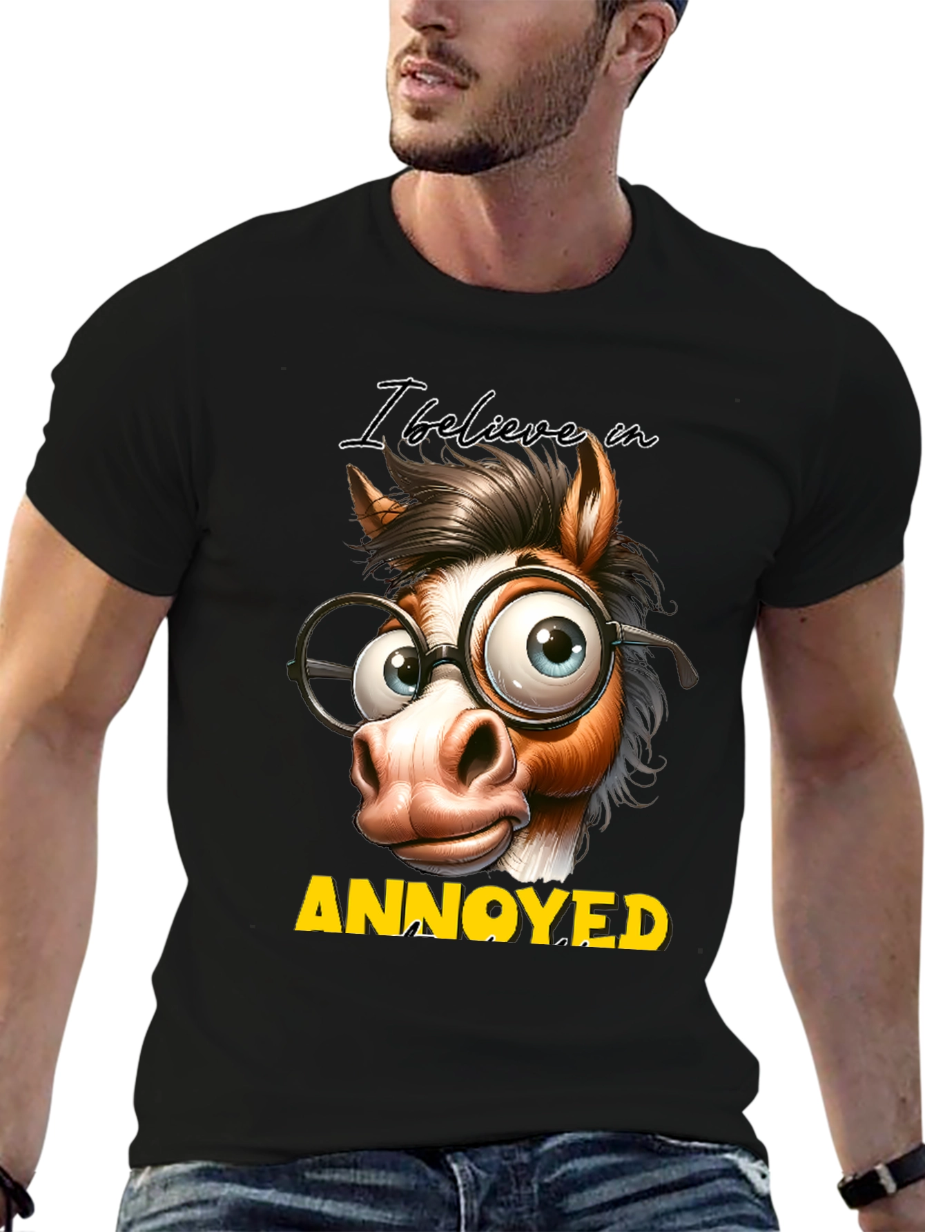 Annoyed Horse T-Shirt - Funny Animal Graphic Tee