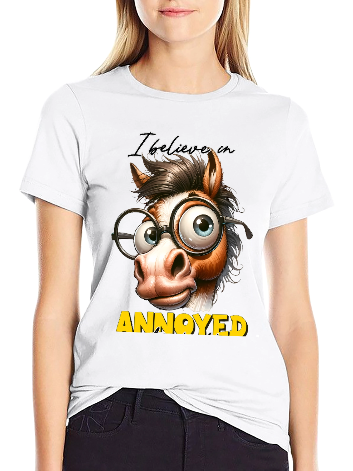 Annoyed Horse T-Shirt - Funny Animal Graphic Tee
