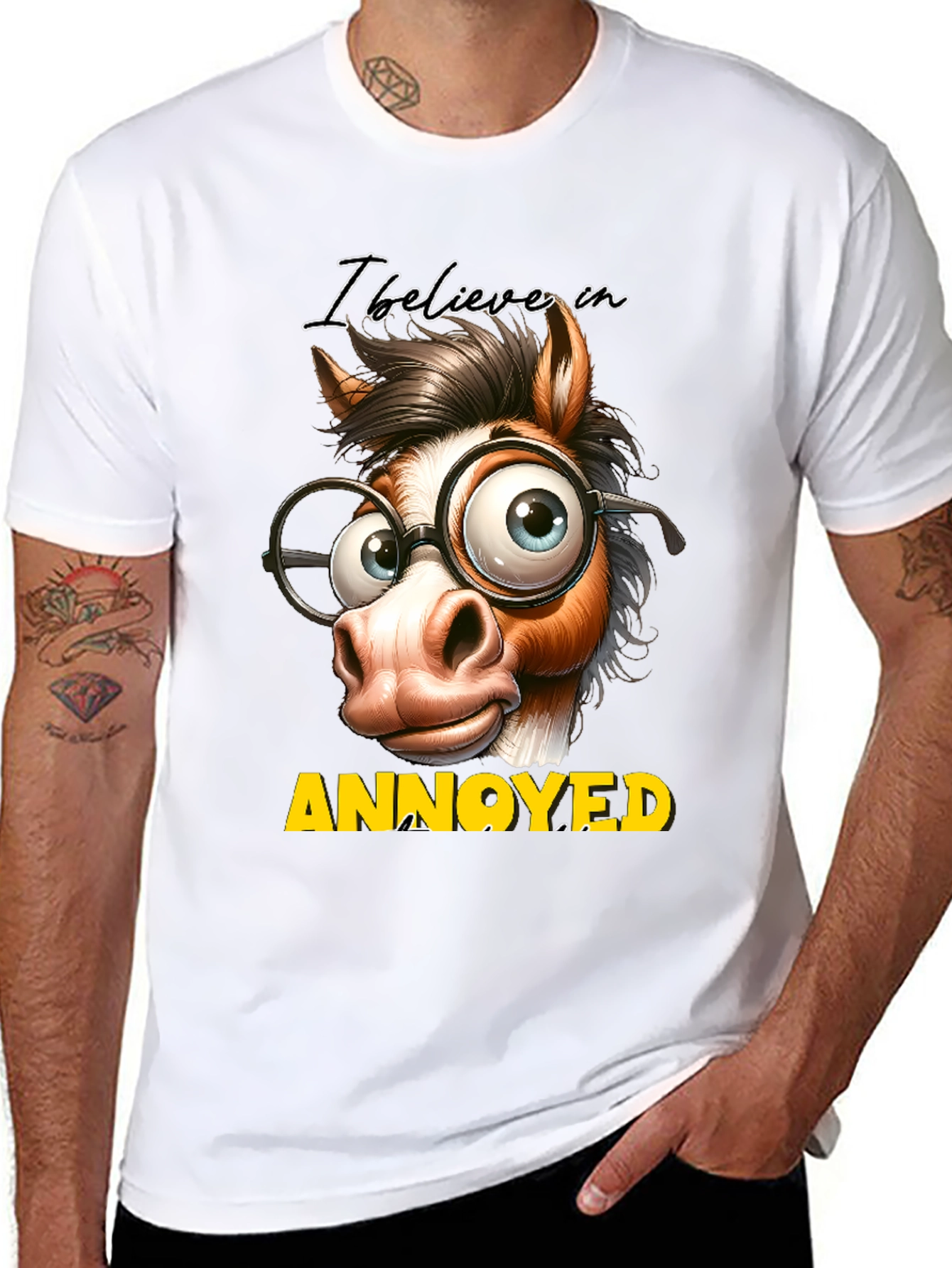 Annoyed Horse T-Shirt - Funny Animal Graphic Tee