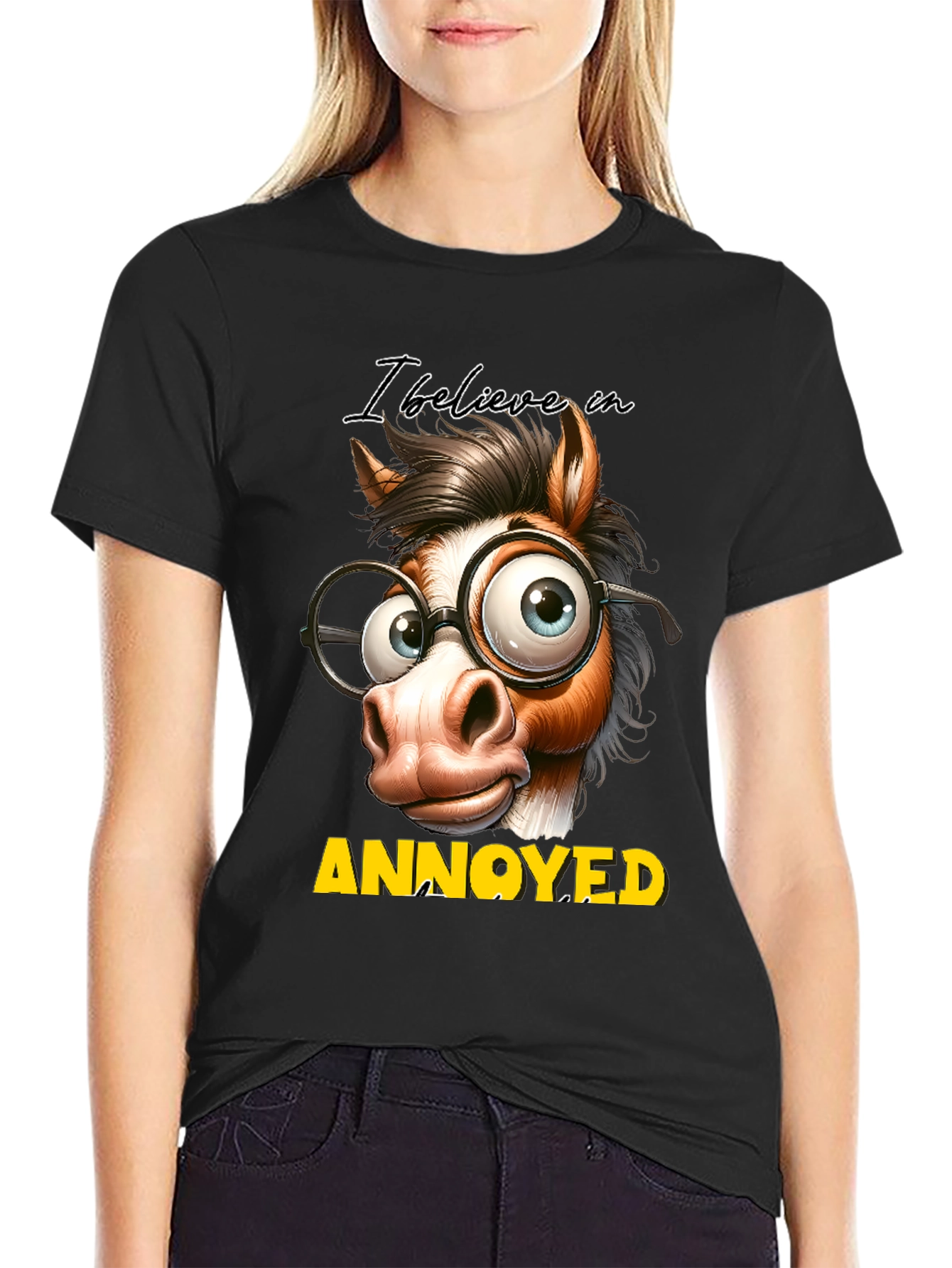 Annoyed Horse T-Shirt - Funny Animal Graphic Tee