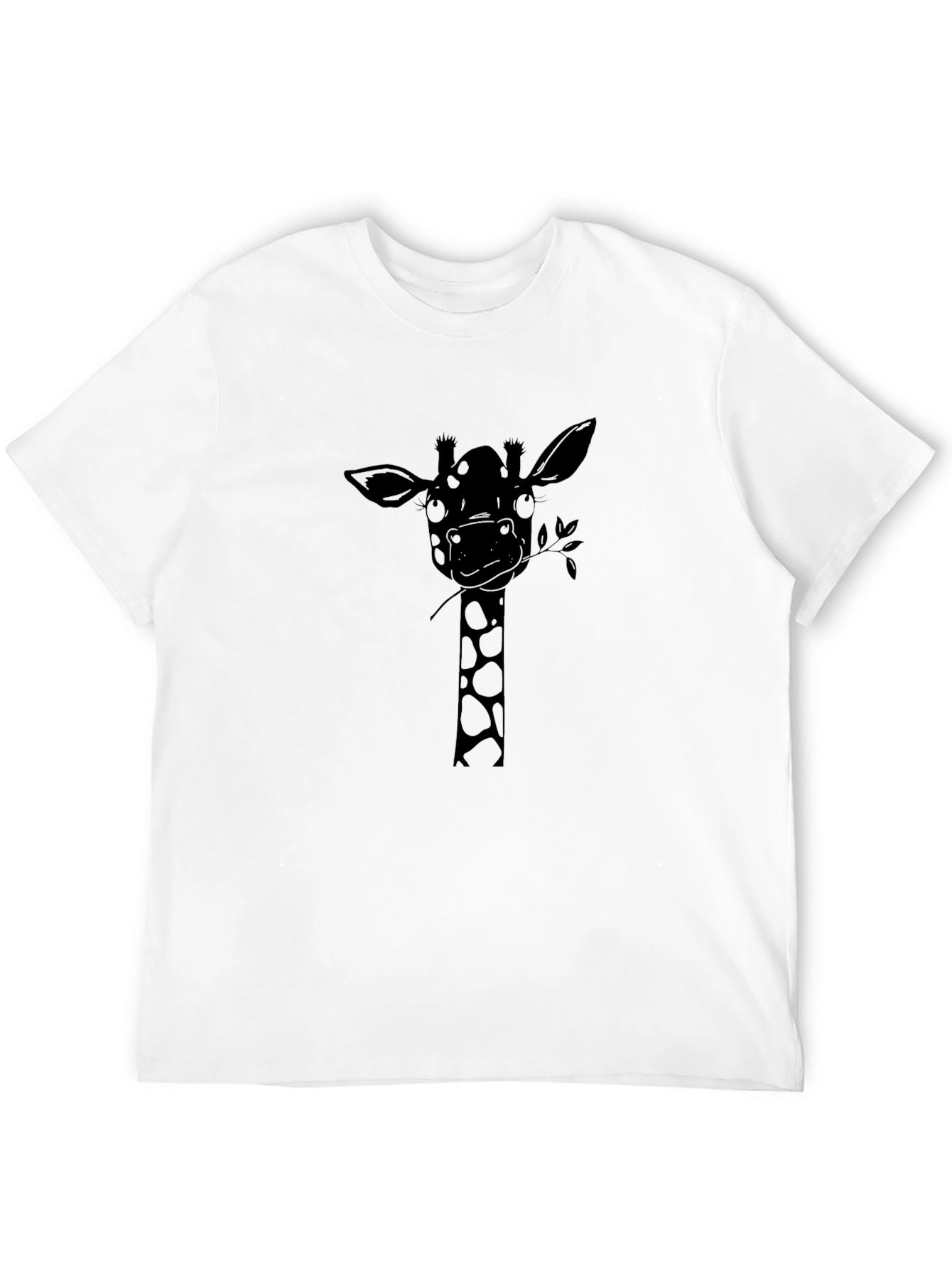 Giraffe Graphic Tee - Stylish Mens Black T-Shirt