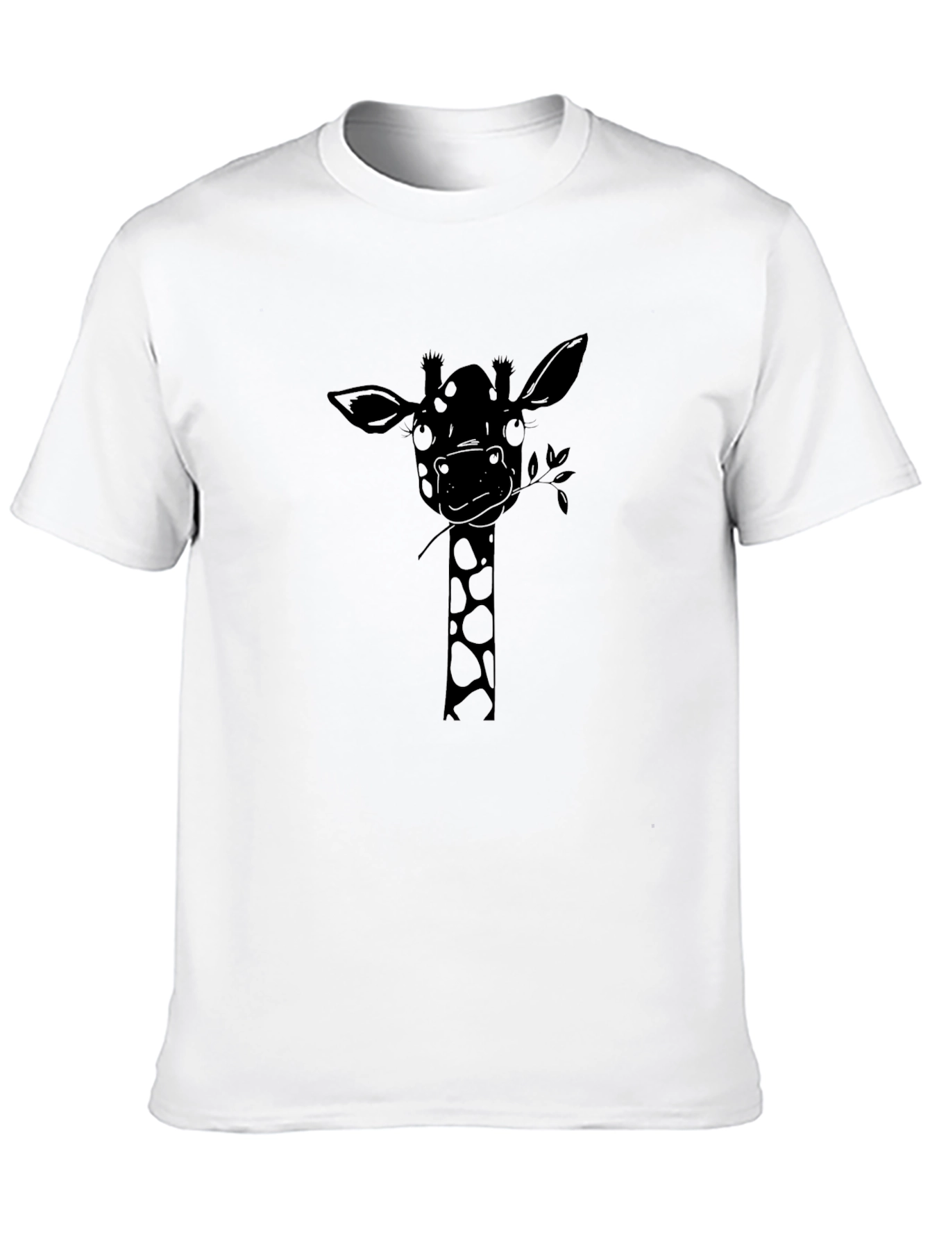 Giraffe Graphic Tee - Stylish Mens Black T-Shirt