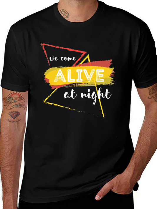 Alive At Night Graphic T-Shirt - Black