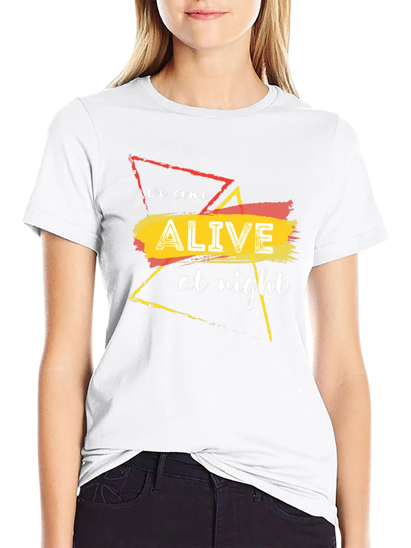 Alive At Night Graphic T-Shirt - Black