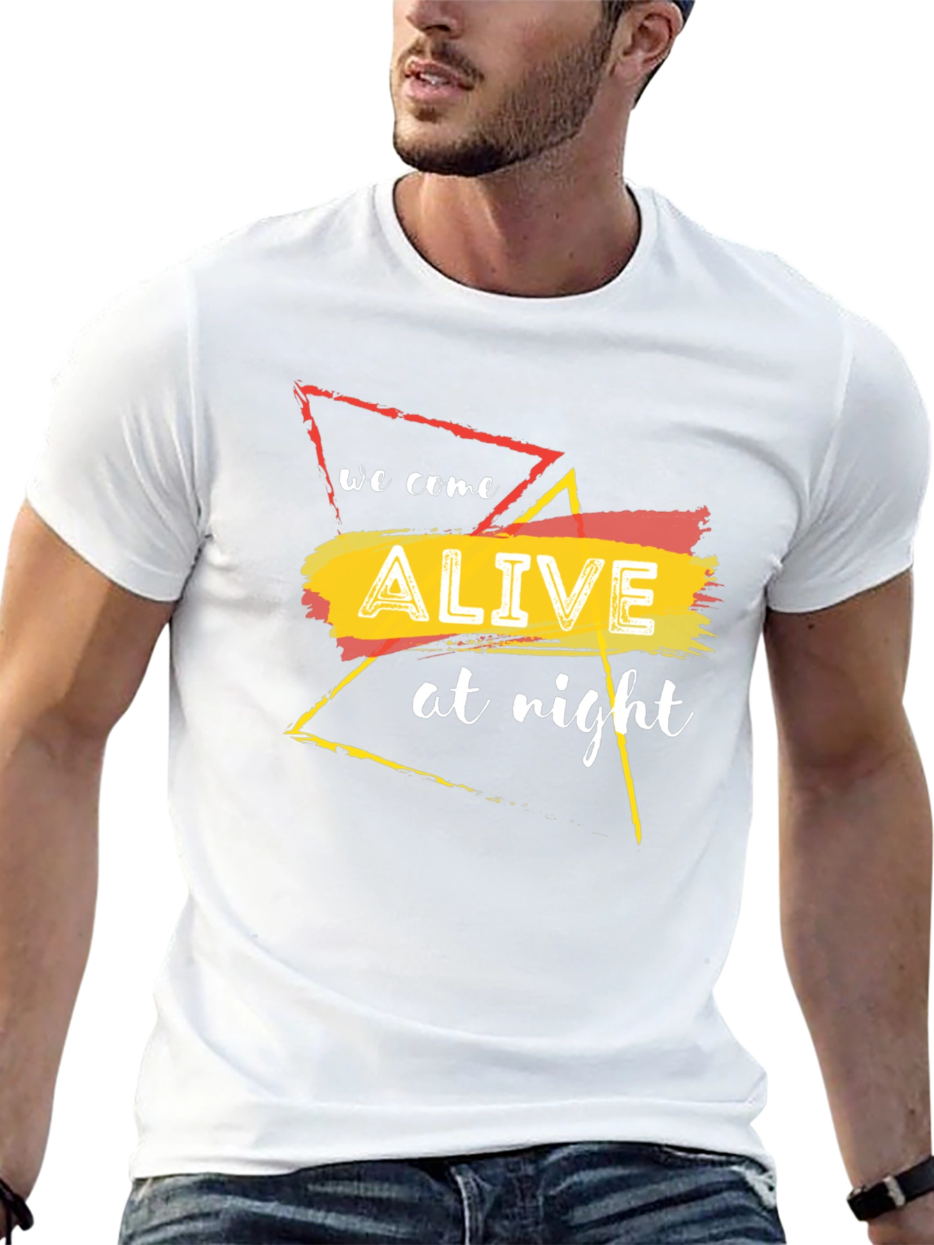 Alive At Night Graphic T-Shirt - Black