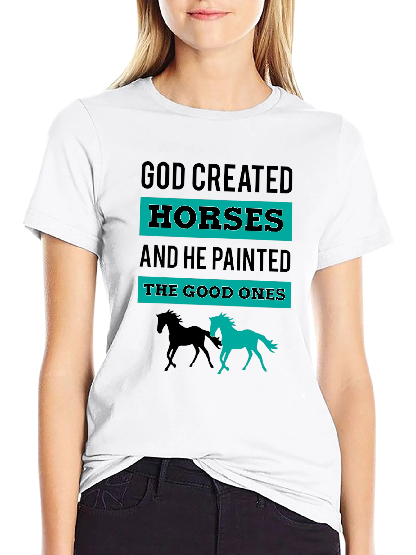 God Created Horses Graphic Tee
