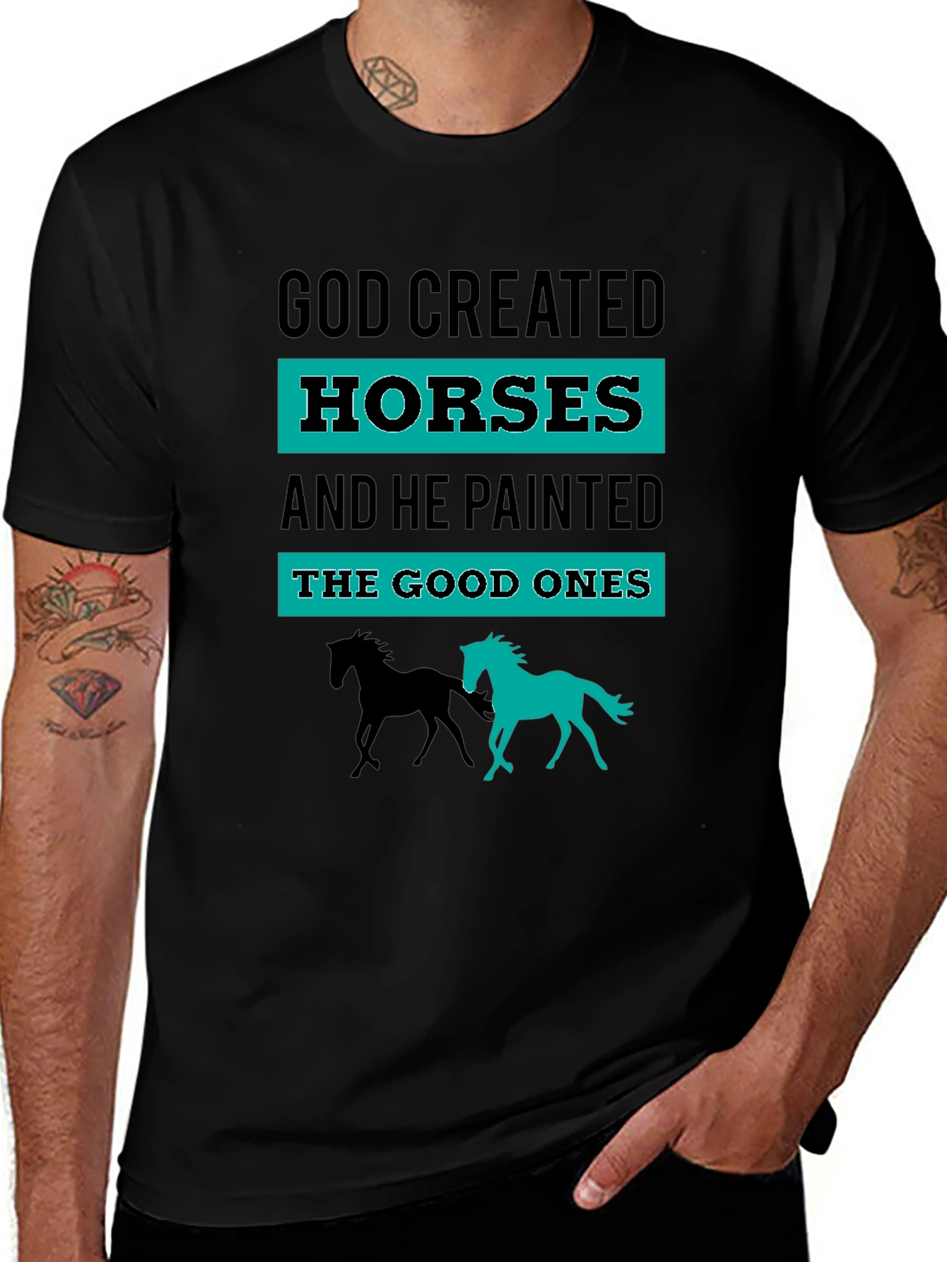 God Created Horses Graphic Tee