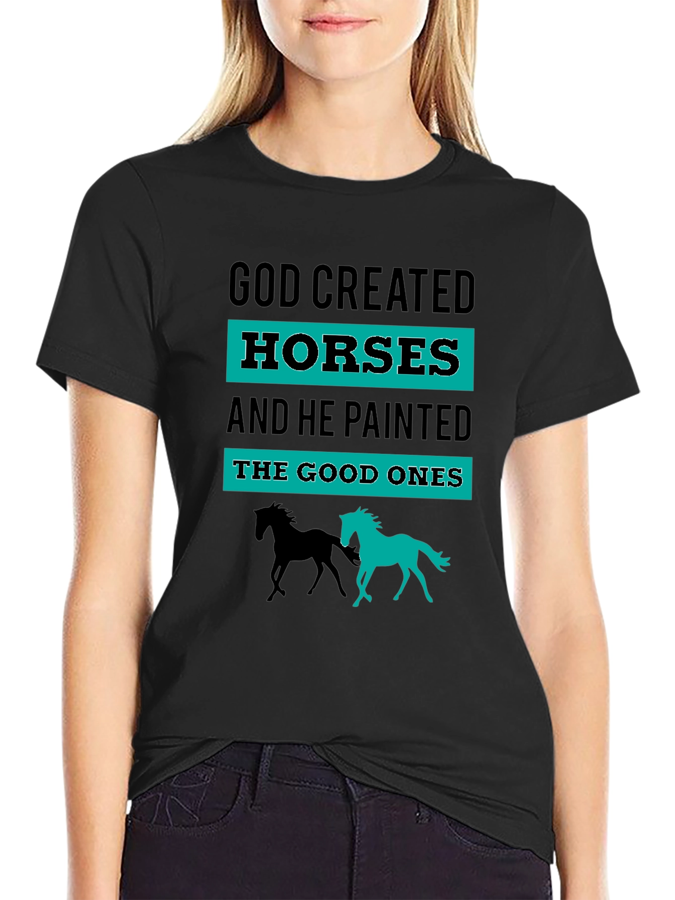 God Created Horses Graphic Tee