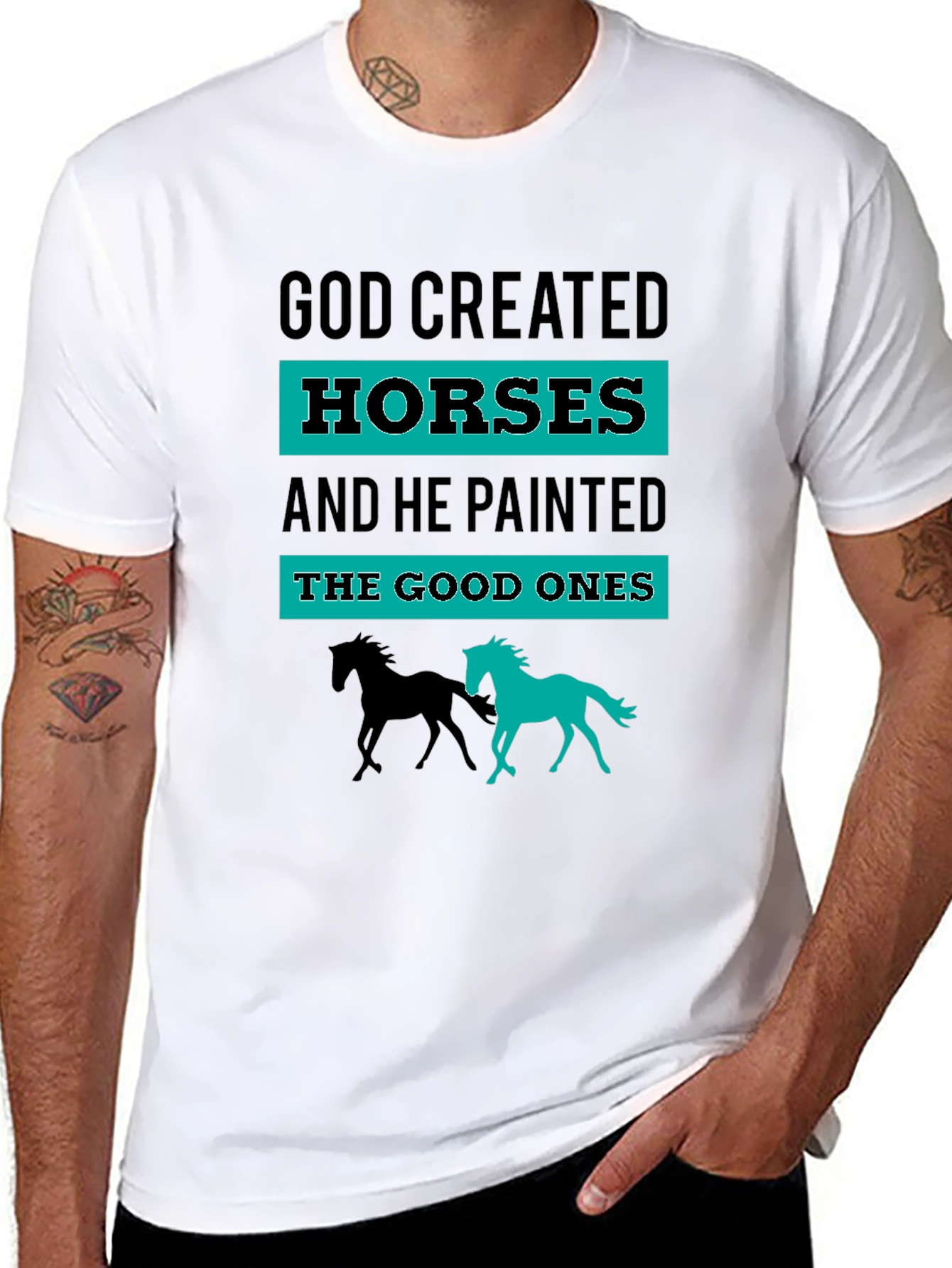 God Created Horses Graphic Tee