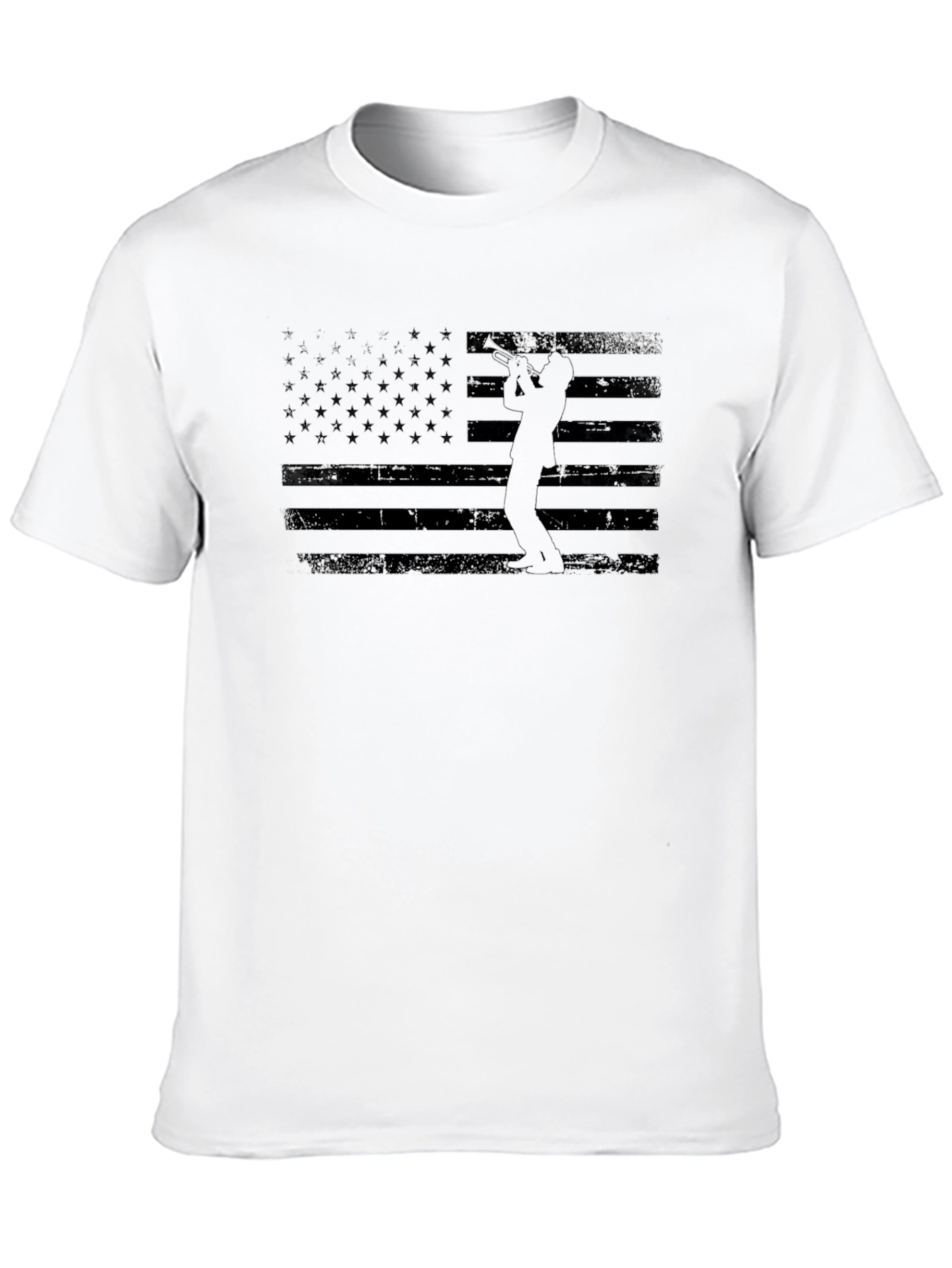 American Flag Golfer Graphic Tee - Black