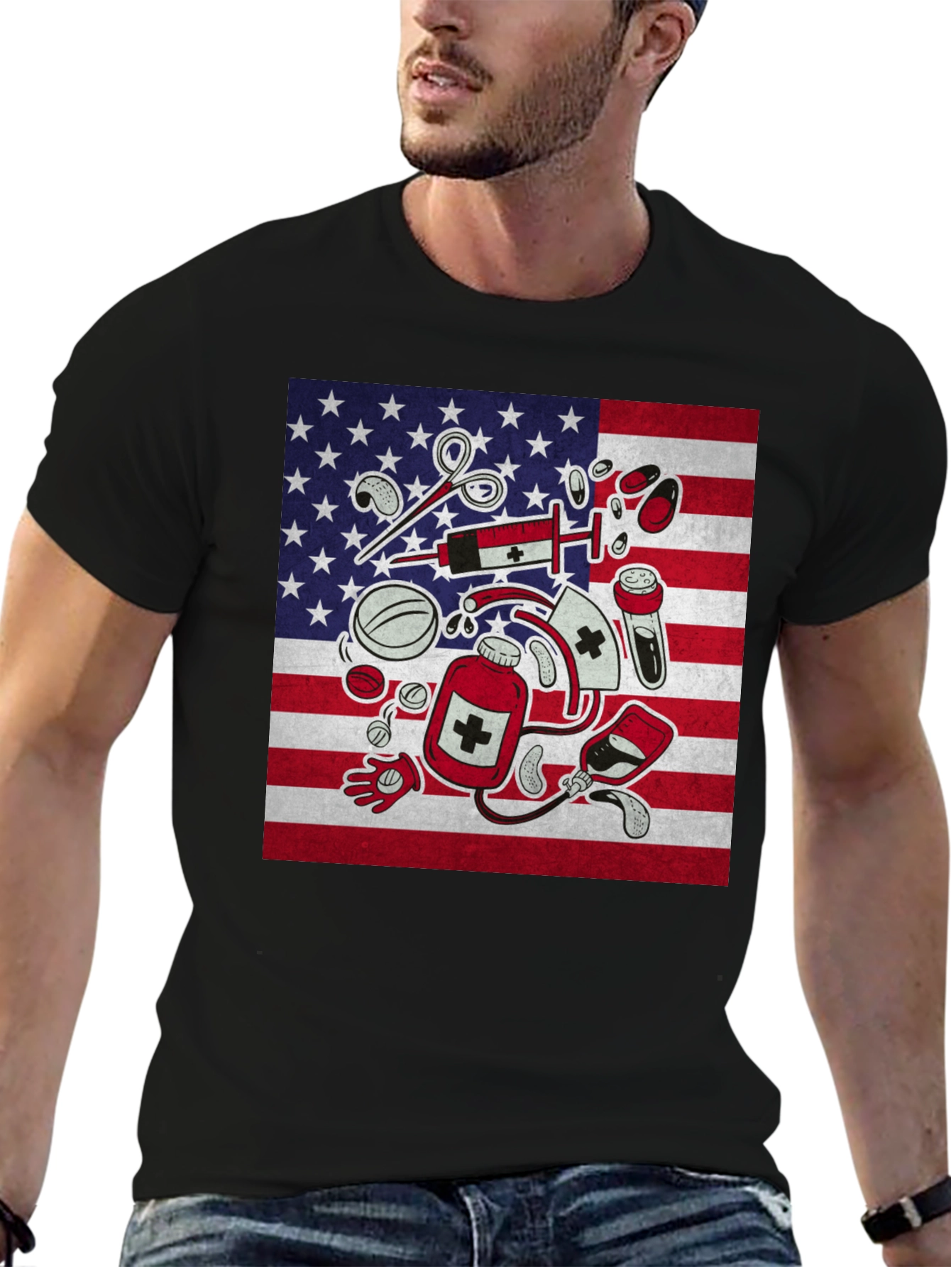 American Flag Nurse T-Shirt