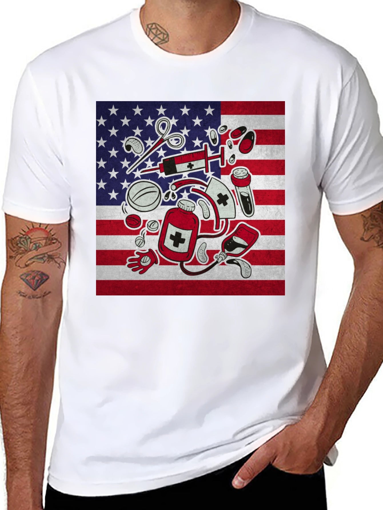 American Flag Nurse T-Shirt