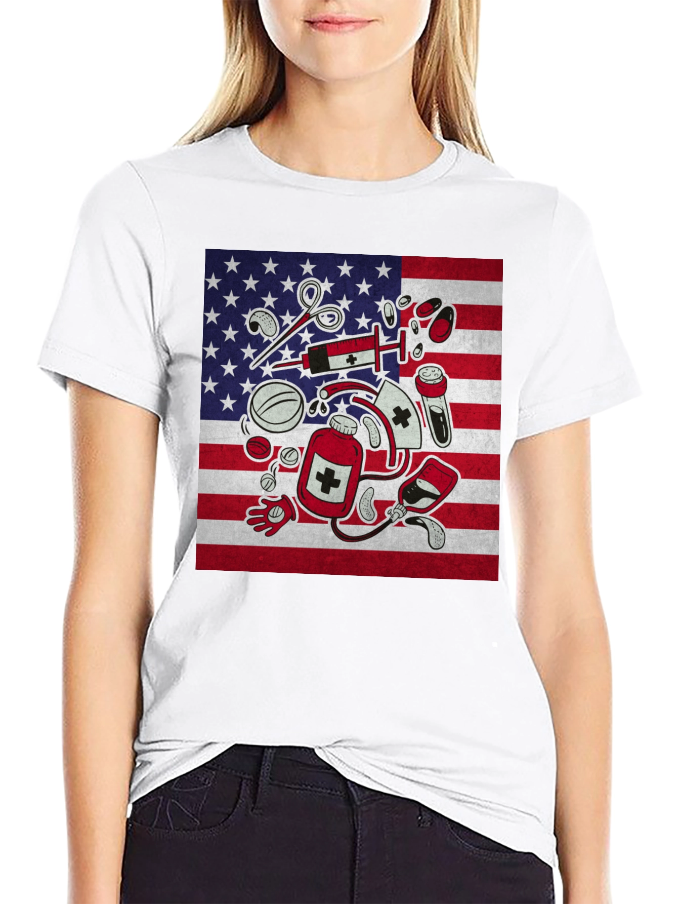 American Flag Nurse T-Shirt