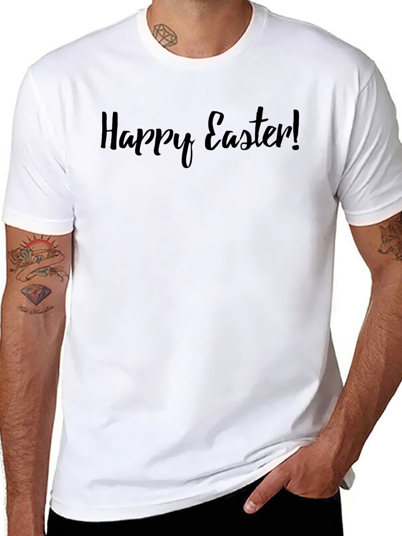 Happy Easter Black T-Shirt