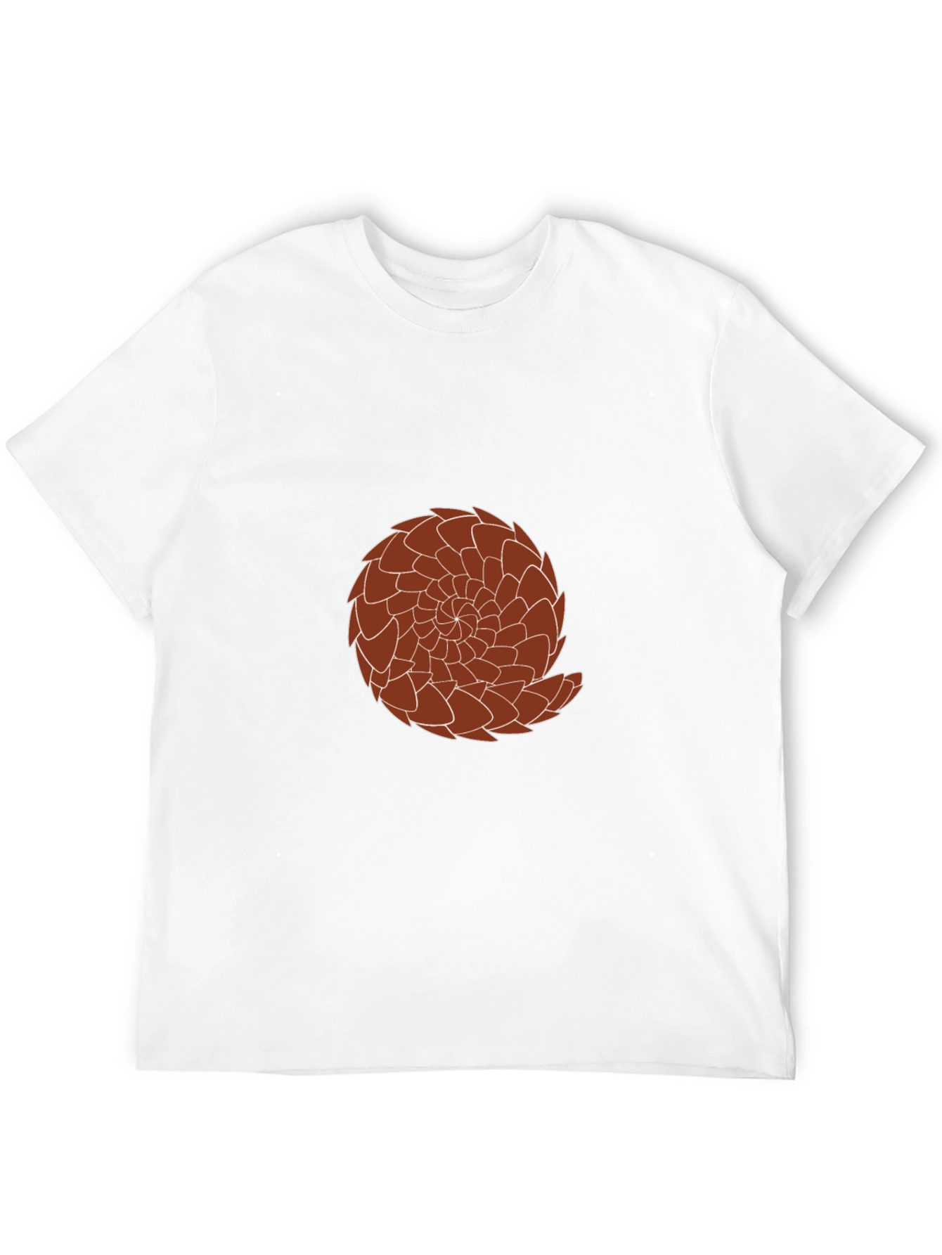 Graphic Tee: Brown Pangolin Design on Black Shirt