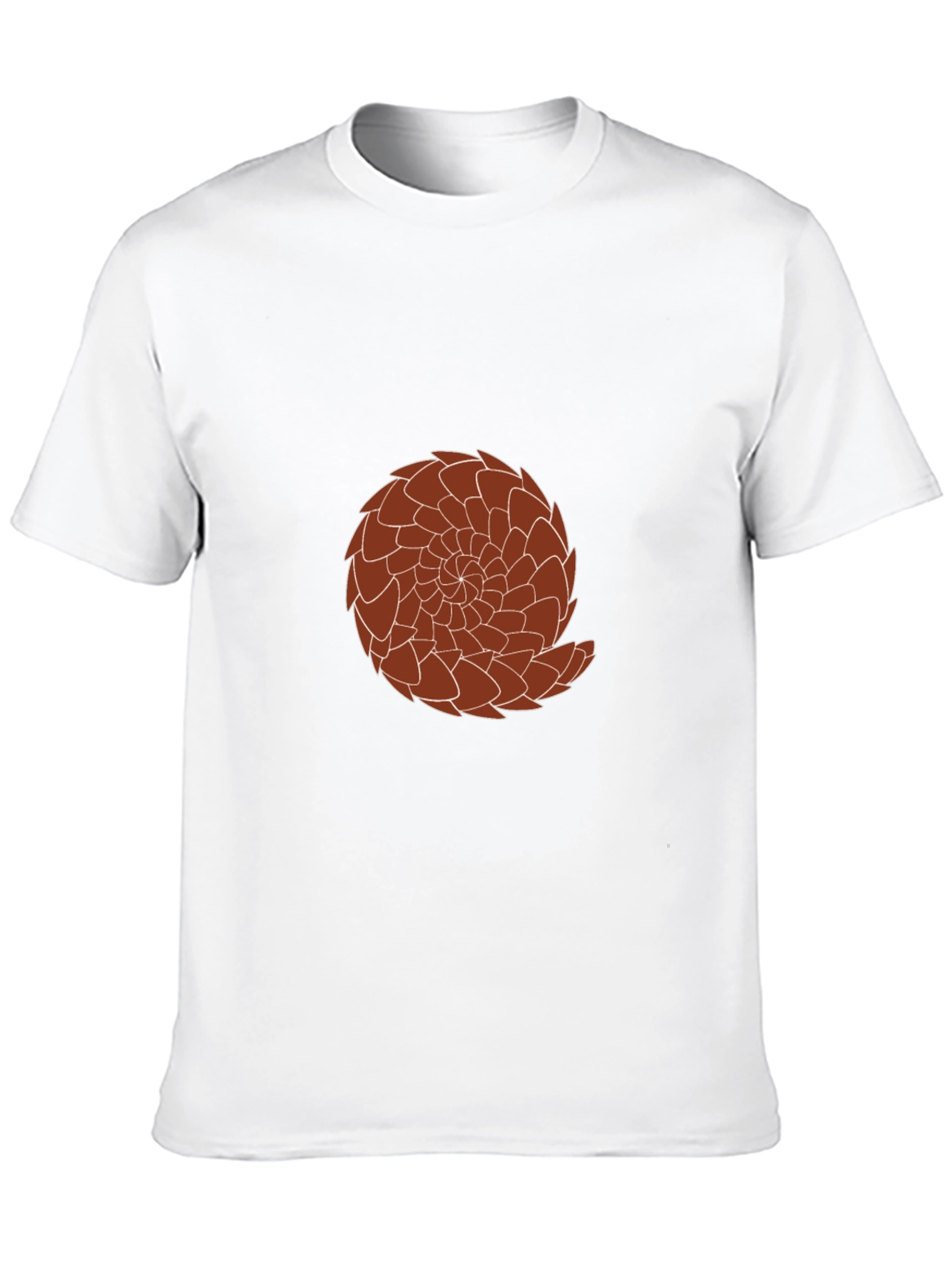 Graphic Tee: Brown Pangolin Design on Black Shirt