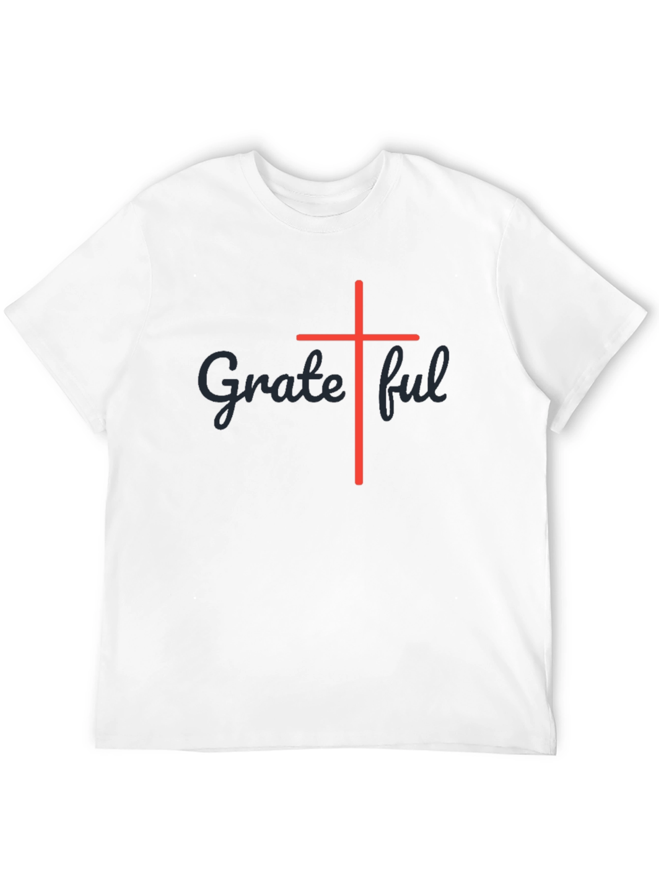 Grateful Cross Graphic Black T-Shirt