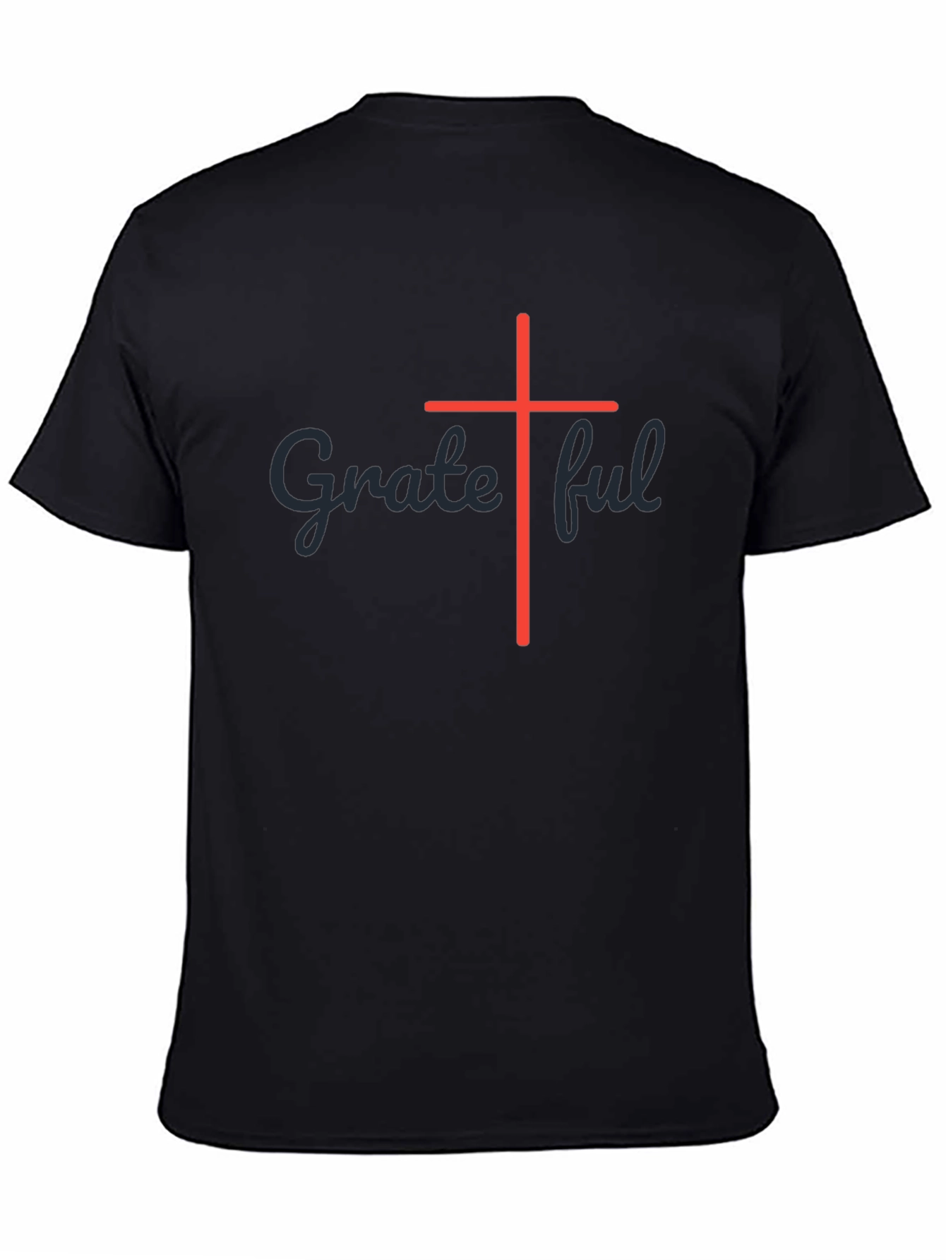 Grateful Cross Graphic Black T-Shirt