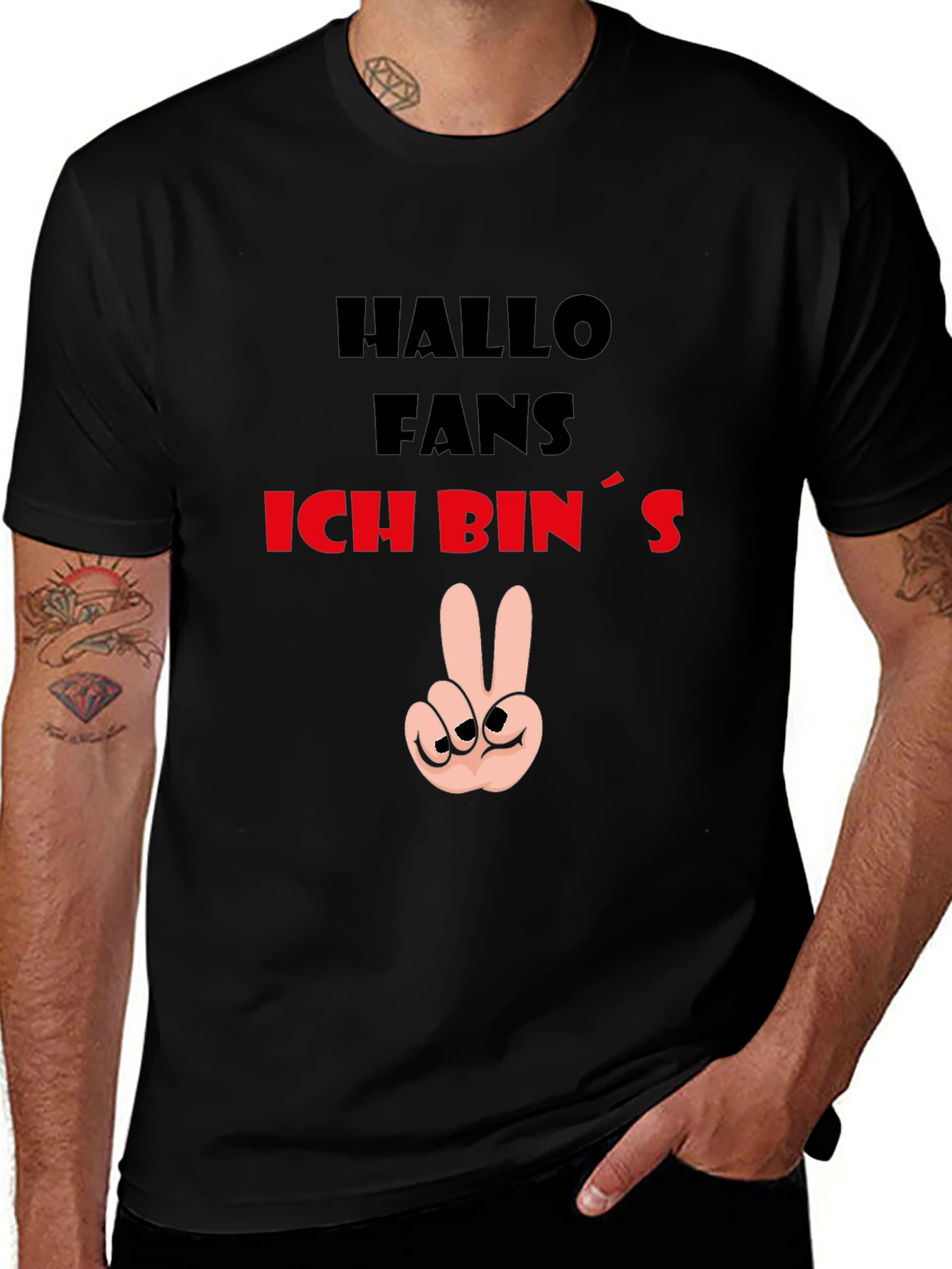 Hallo Fans T-Shirt - Peace Sign Graphic Tee