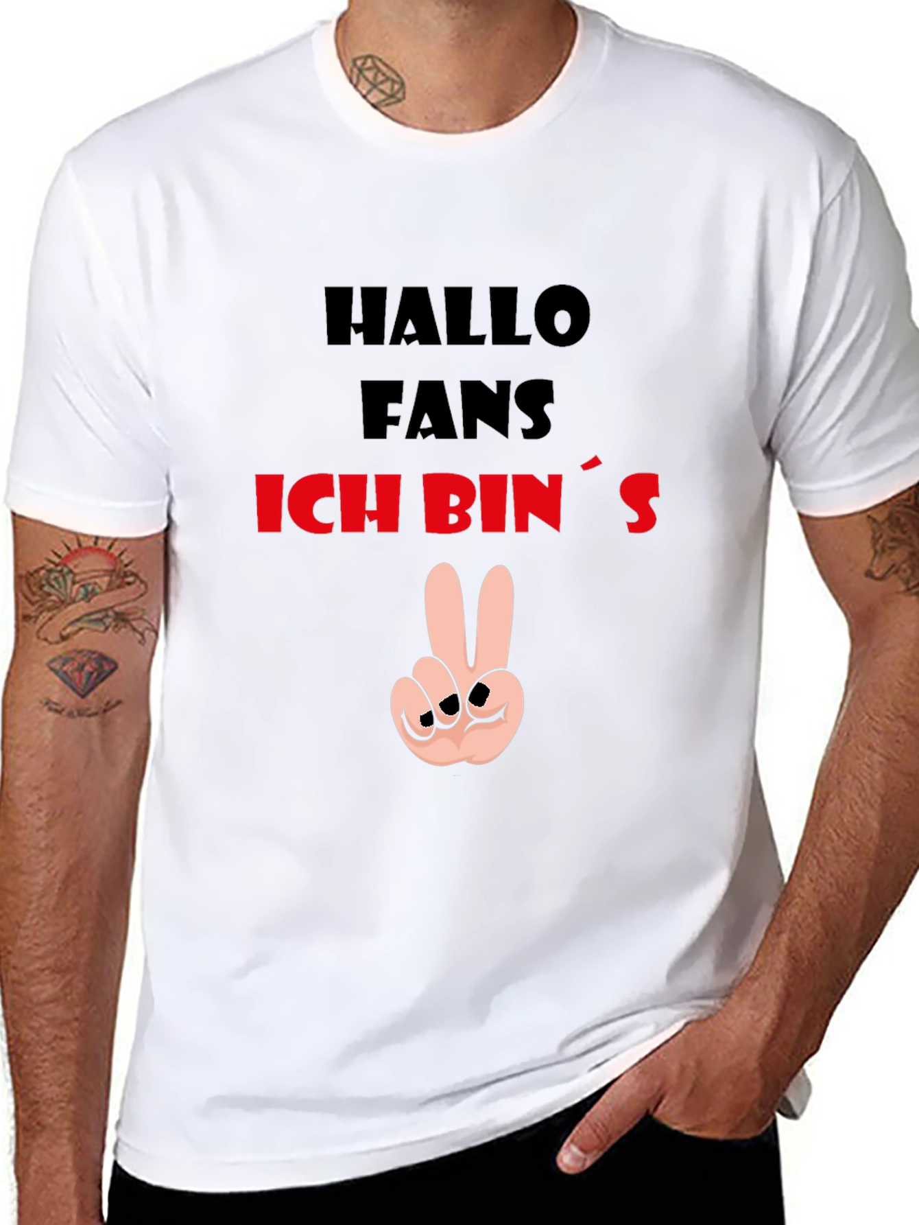 Hallo Fans T-Shirt - Peace Sign Graphic Tee