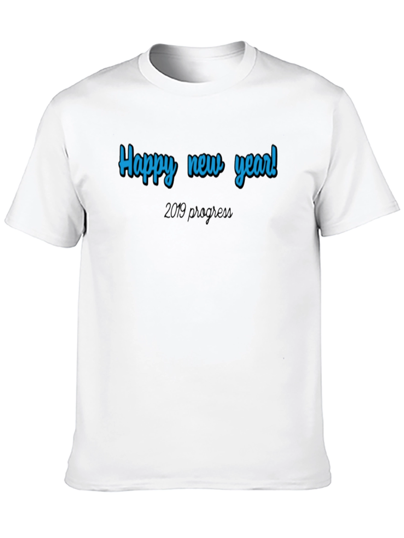 Happy New Year Graphic Tee - Black