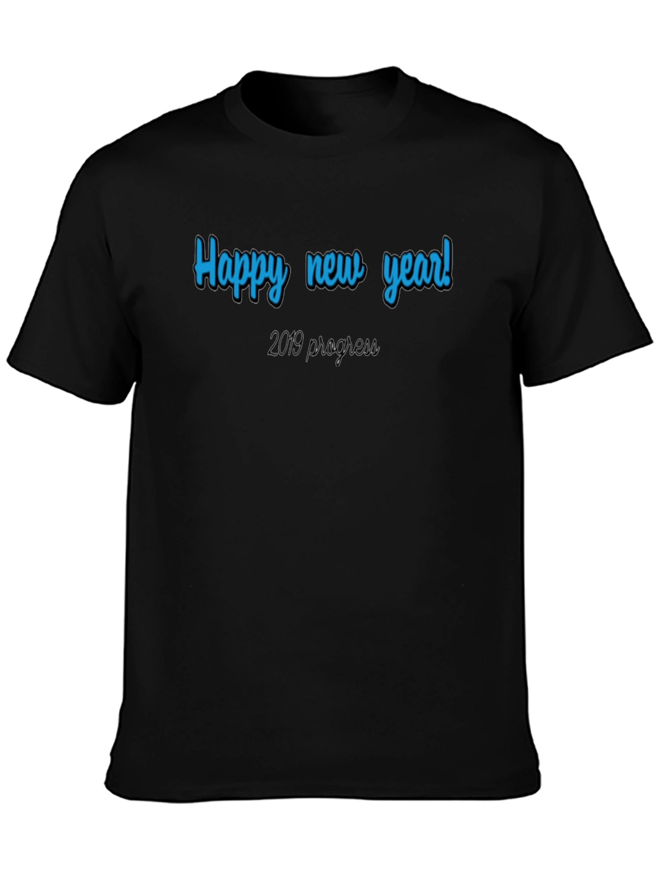 Happy New Year Graphic Tee - Black