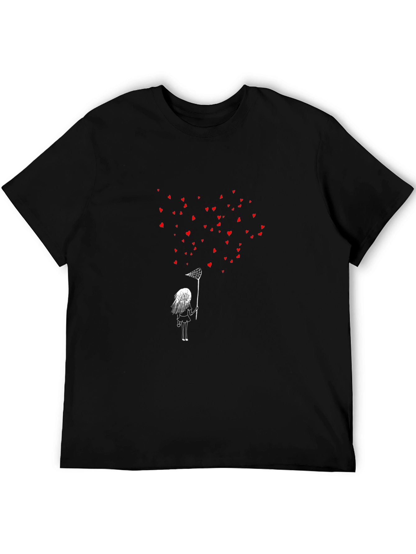 Heart Catcher Graphic Tee - Black Unisex T-Shirt