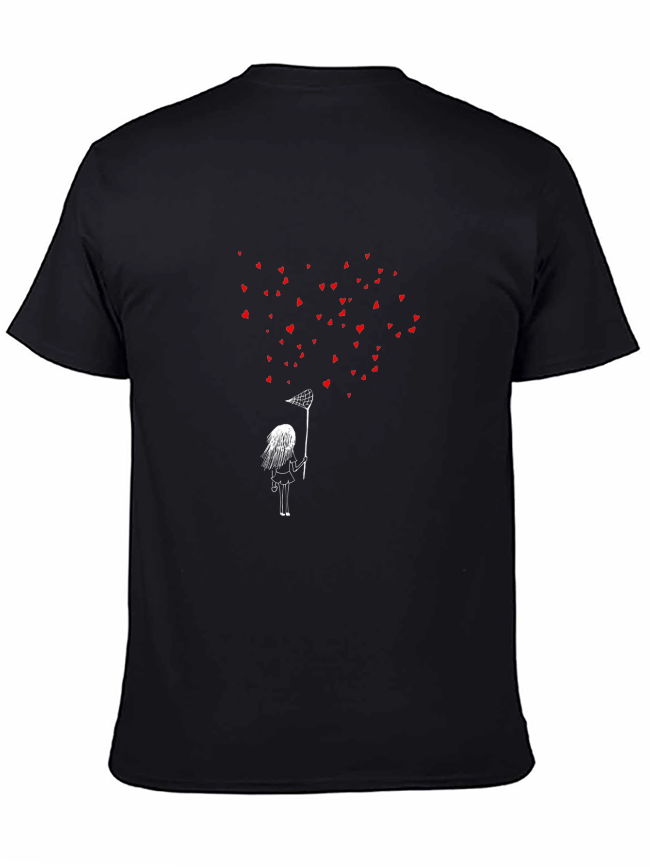 Heart Catcher Graphic Tee - Black Unisex T-Shirt