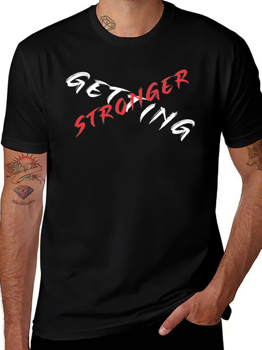 Get Stronger Black Graphic Tee